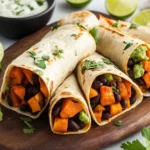 Delicious Black Bean Sweet Potato Burritos with Creamy Avocado 8 Black Bean Sweet Potato Burritos