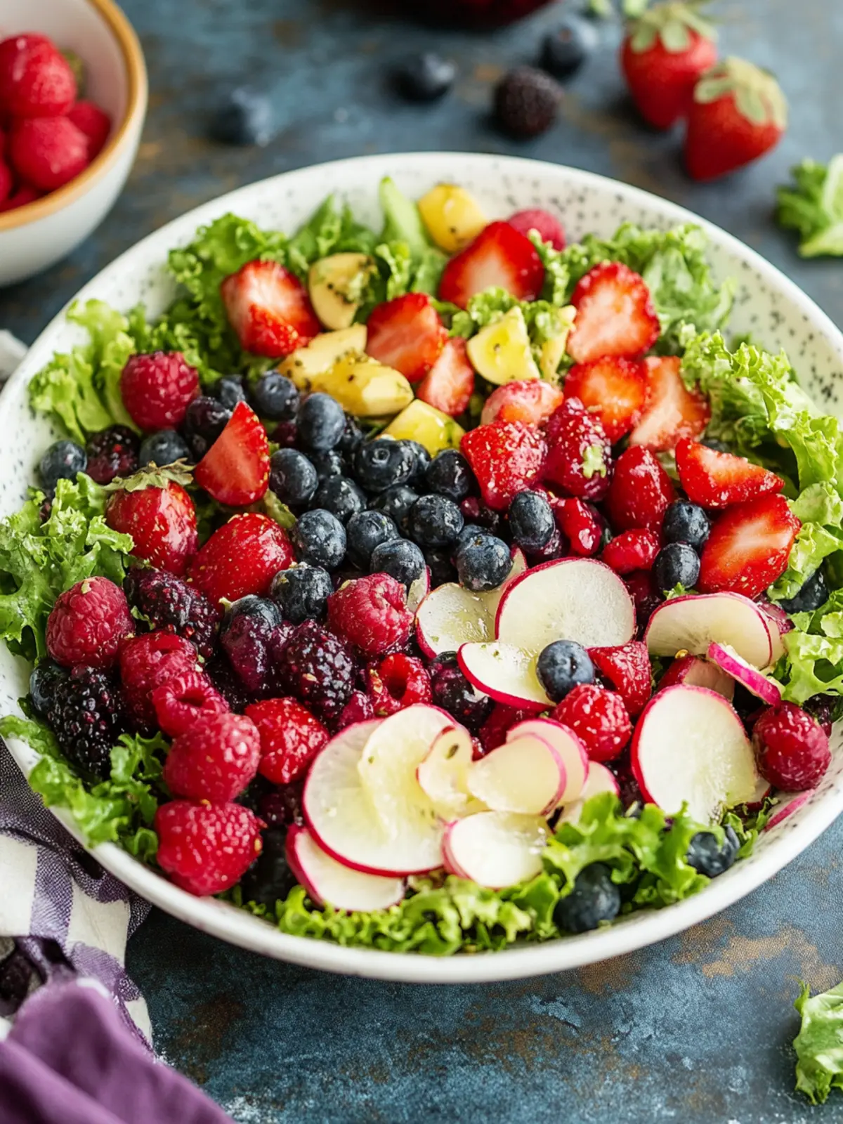 Berry Salad with Sweet Vidalia Onion Dressing for Summer Bliss 2 Berry Salad with Sweet Vidalia Onion Dressing