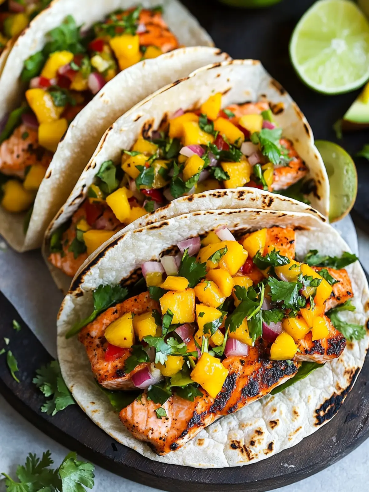 Bold Easy Chipotle Salmon Tacos with Fresh Mango Salsa 3 Easy Chipotle Salmon Tacos with Mango Salsa