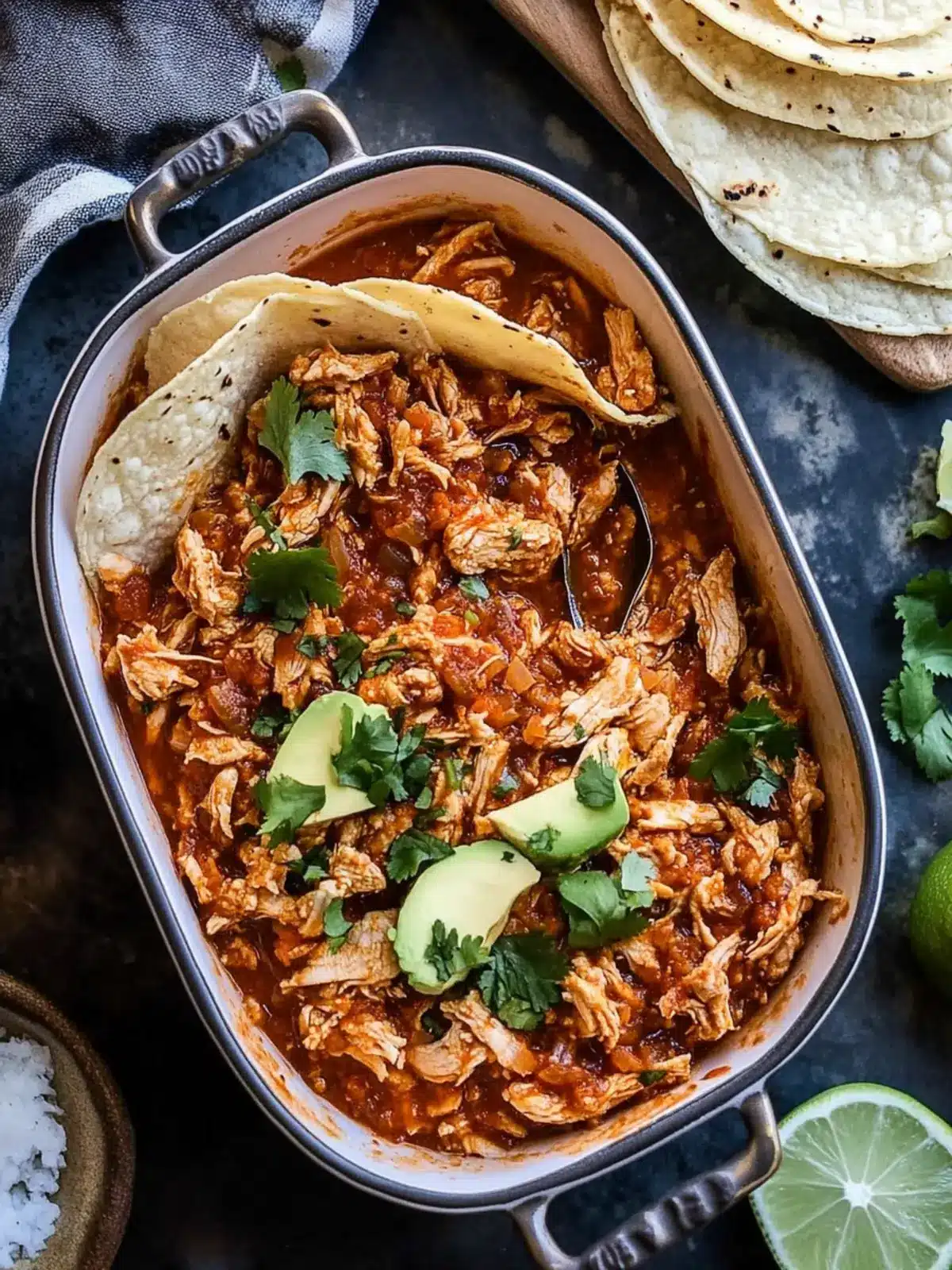 Slow Cooker Chicken Tinga: Easy, Smoky, and Flavorful Delight 2 Slow Cooker Chicken Tinga