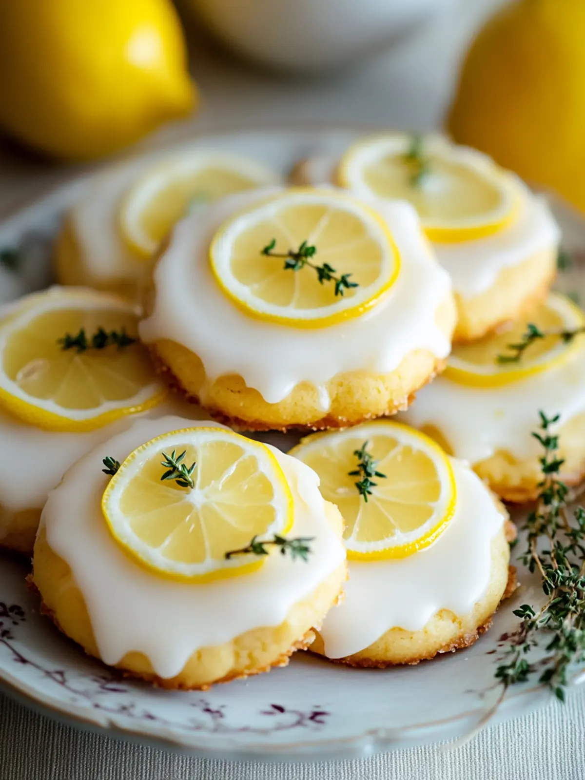 Lemon Thyme Tea Cookies with Icing for a Refreshing Treat 5 Lemon Thyme Tea Cookies with Lemon Icing