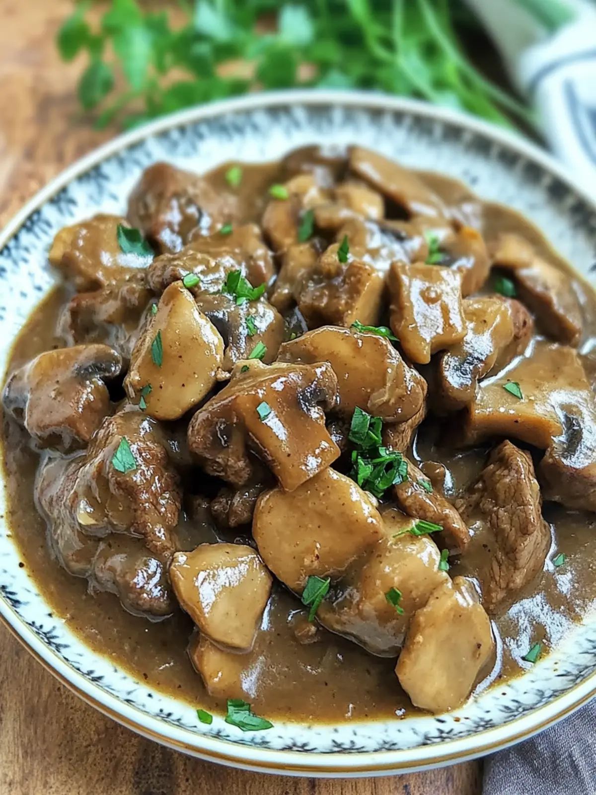 Keto Low Carb Asian Beef Tips with Mushroom Gravy Bliss 2 Keto Low Carb Asian Beef Tips with Mushroom Gravy