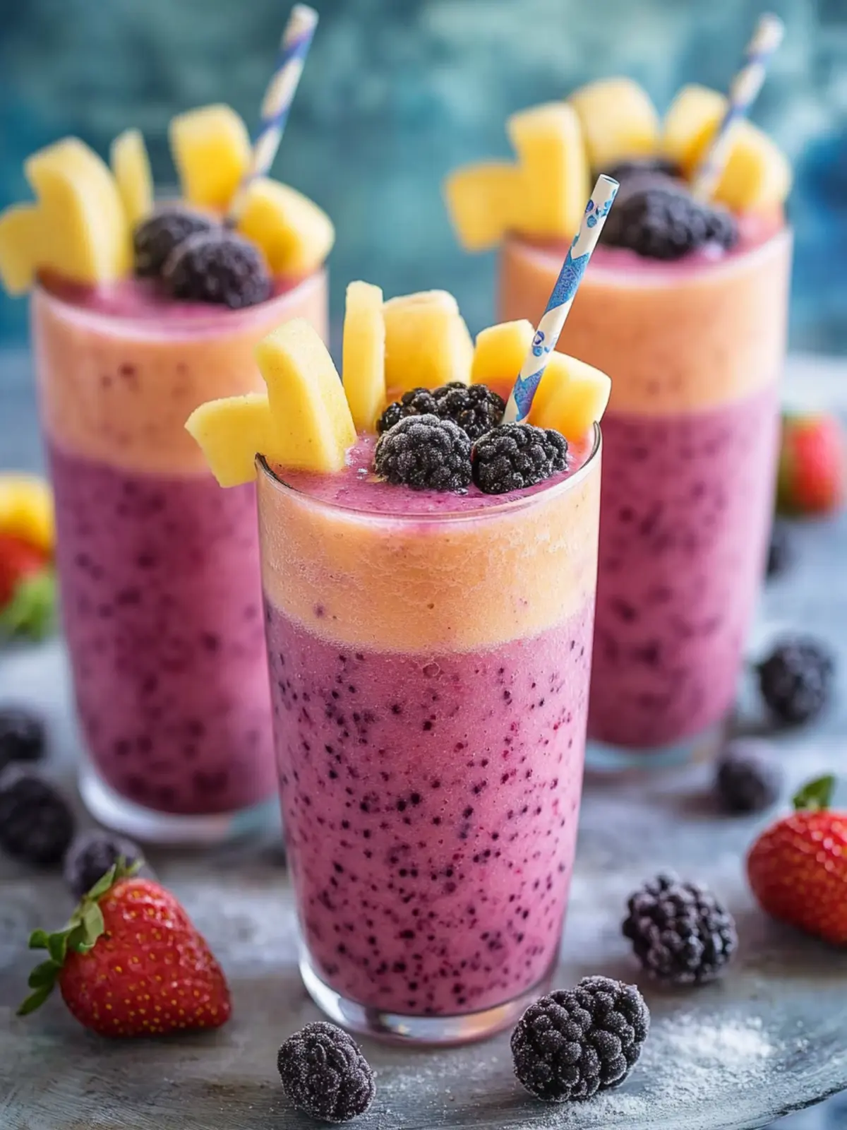 Vibrant Hawaiian Berry Smoothie with Tropical Layers 4 Hawaiian Berry Smoothie