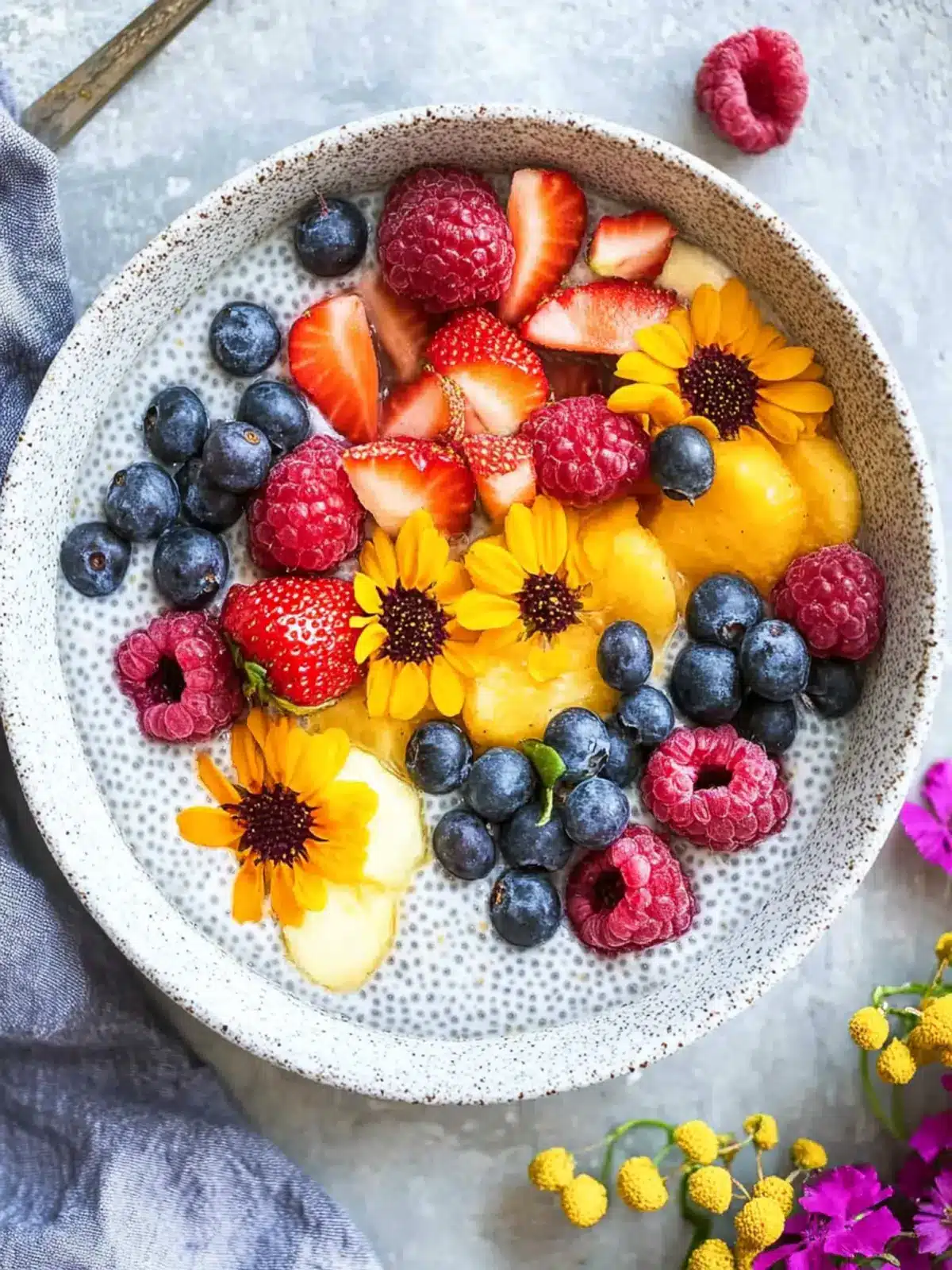 Delight in Summer Fruit Vanilla Bean Chia Pudding Bowl Bliss 4 Summer Fruit Vanilla Bean Chia Pudding Bowl