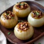 Stuffed Onions with Sun-Dried Tomato & Hazelnuts Delight 8 Stuffed Onions with sun-dried tomato & hazelnuts