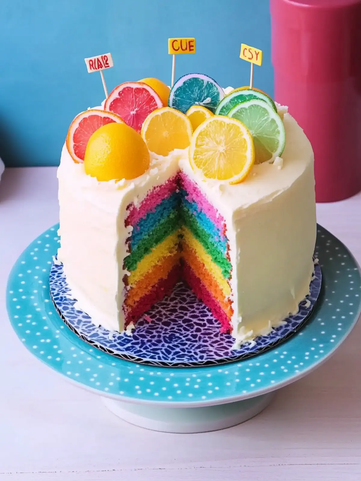 Rainbow-Surprise Lemon Cake Recipe & Cookbook Giveaway Delight 4 Rainbow-Surprise Lemon Cake & Surprise-Inside Cakes Cookbook Giveaway