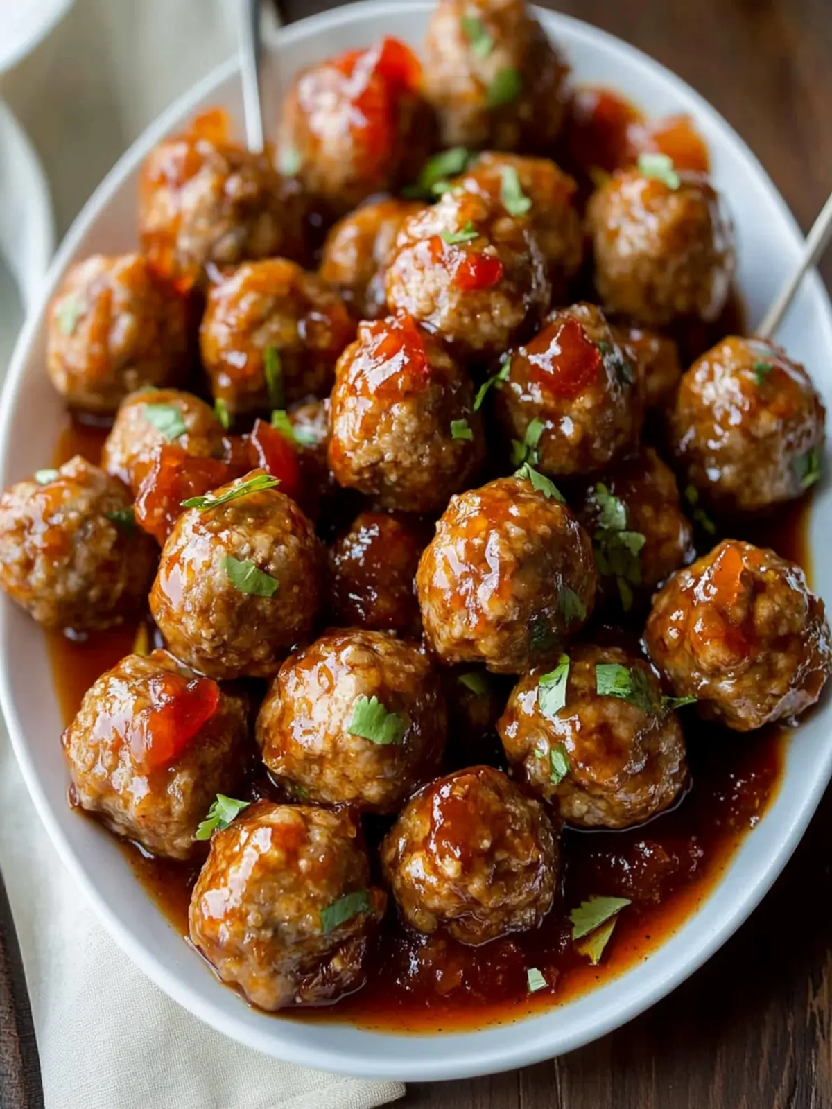 Delicious Slow Cooker Red Pepper Jelly Cocktail Meatballs 5 Slow Cooker Red Pepper Jelly Cocktail Meatballs
