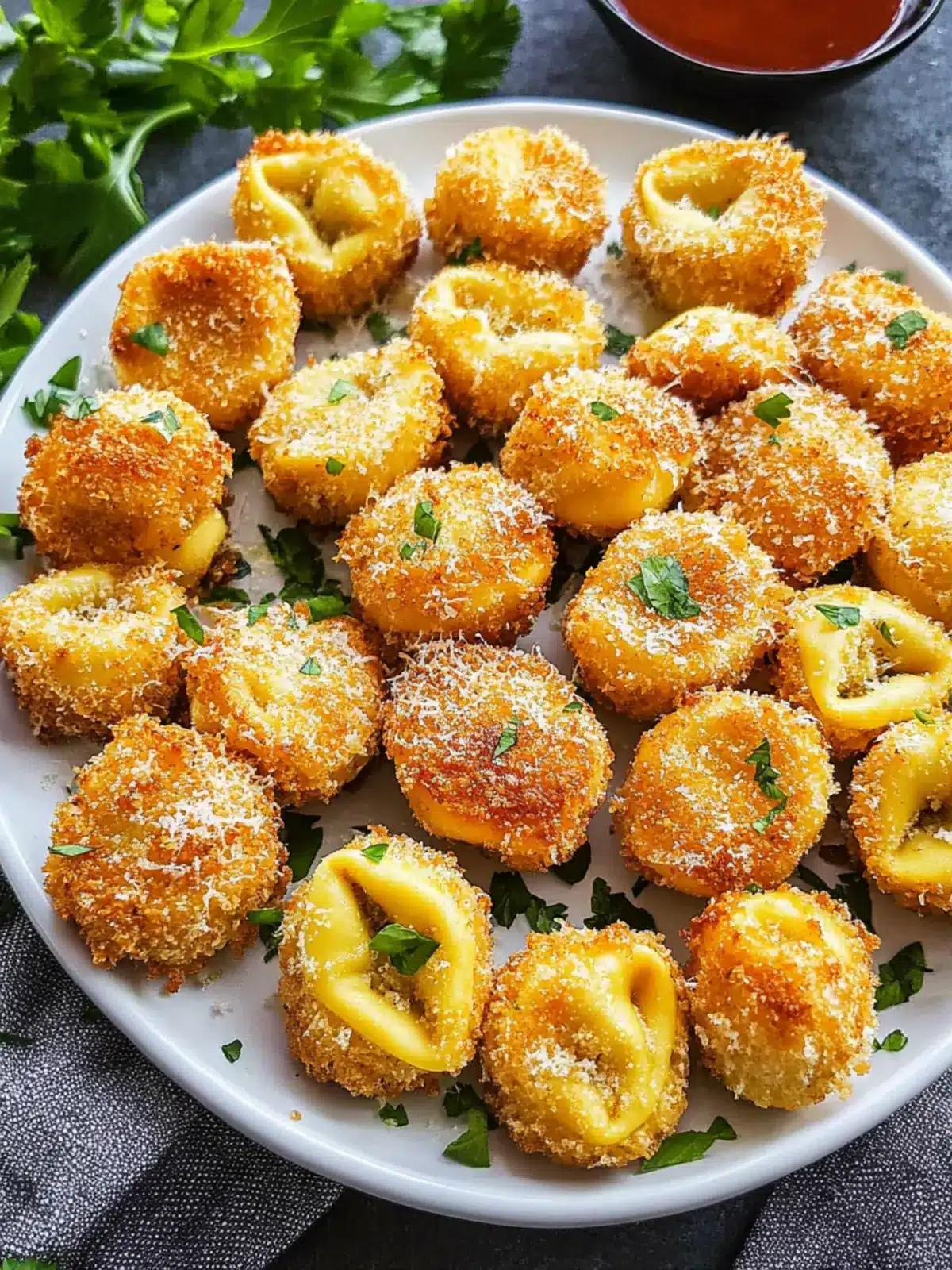 Crispy Baked Parmesan Breaded Tortellini Bites Everyone Loves 5 Crispy baked parmesan breaded tortellini bites