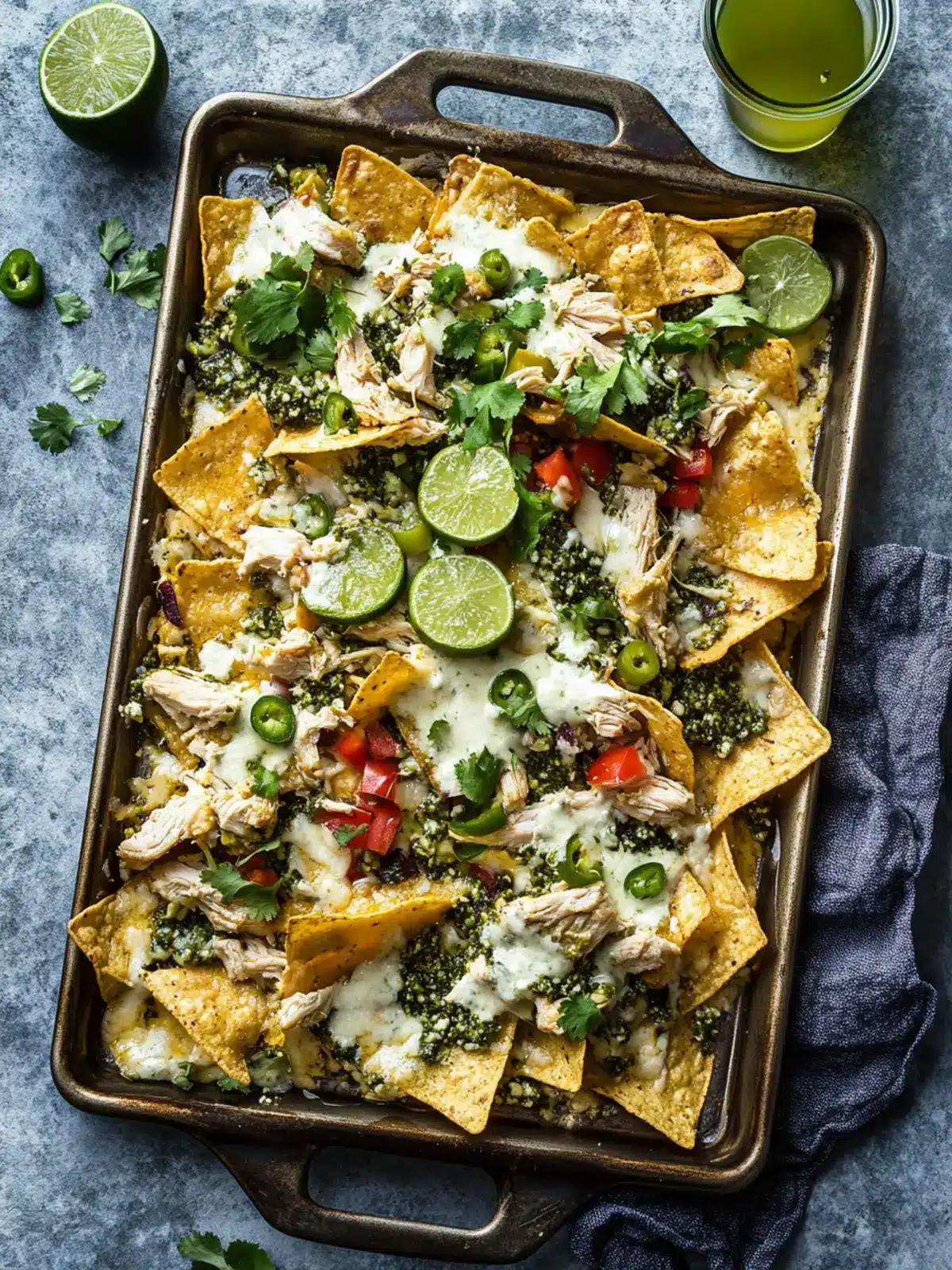 Sheet Pan Verde Chicken Nachos for Quick Flavorful Nights 5 Sheet Pan Verde Chicken Nachos