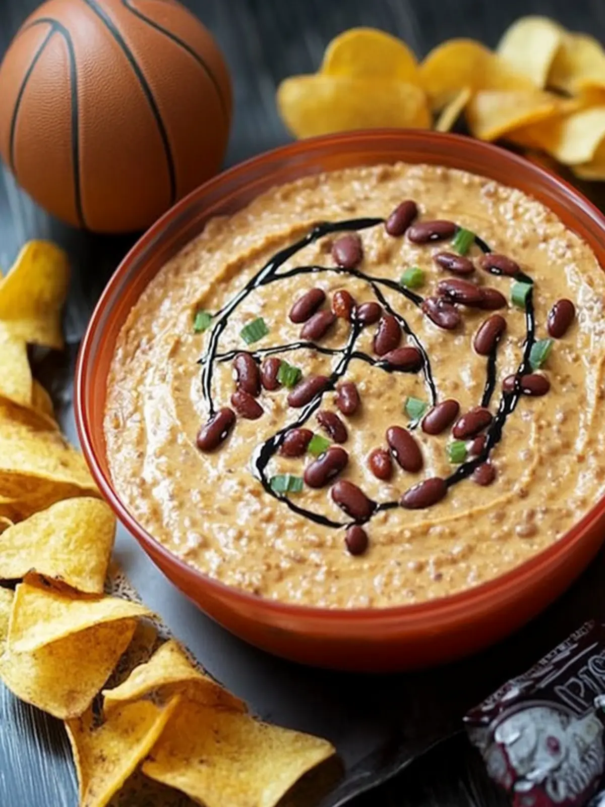 Slam Dunk Your Party with Basketball Bean Dip and Chips 5 Basketball Bean Dip and Chips