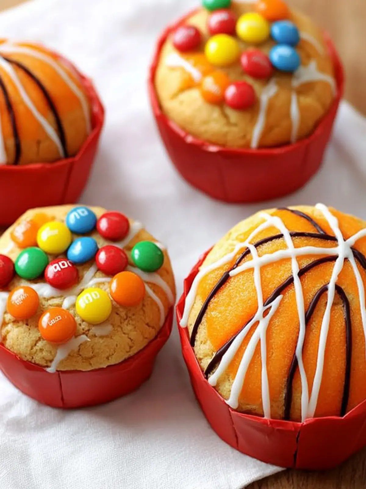 Basketball Piñata Cookies Filled with Skittles Surprise 2 Basketball Piñata Cookies filled with Skittles