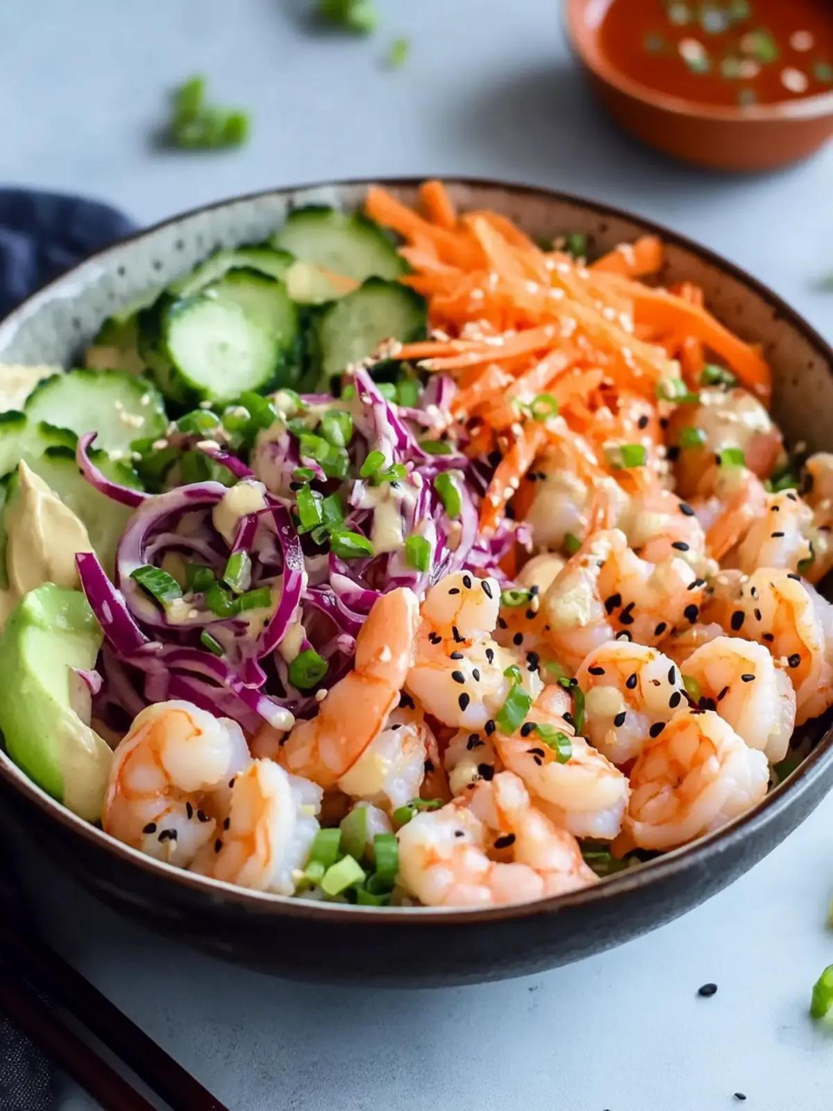Easy Shrimp Poke Bowl Recipe with Spicy Sriracha Bliss 2 Easy Shrimp Poke Bowl Recipe with Spicy Sriracha Sauce