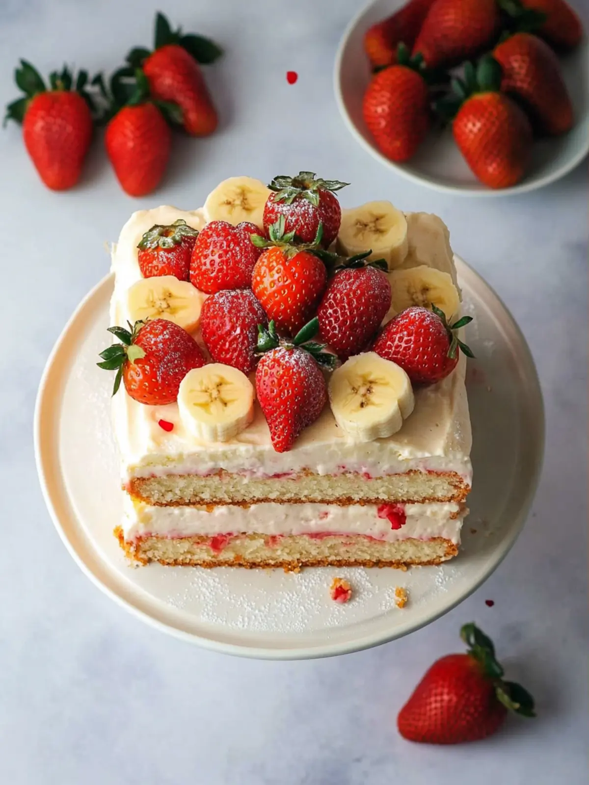 Moist Strawberry Banana Cake with Vegan Twist You’ll Love 2 Strawberry Banana Cake