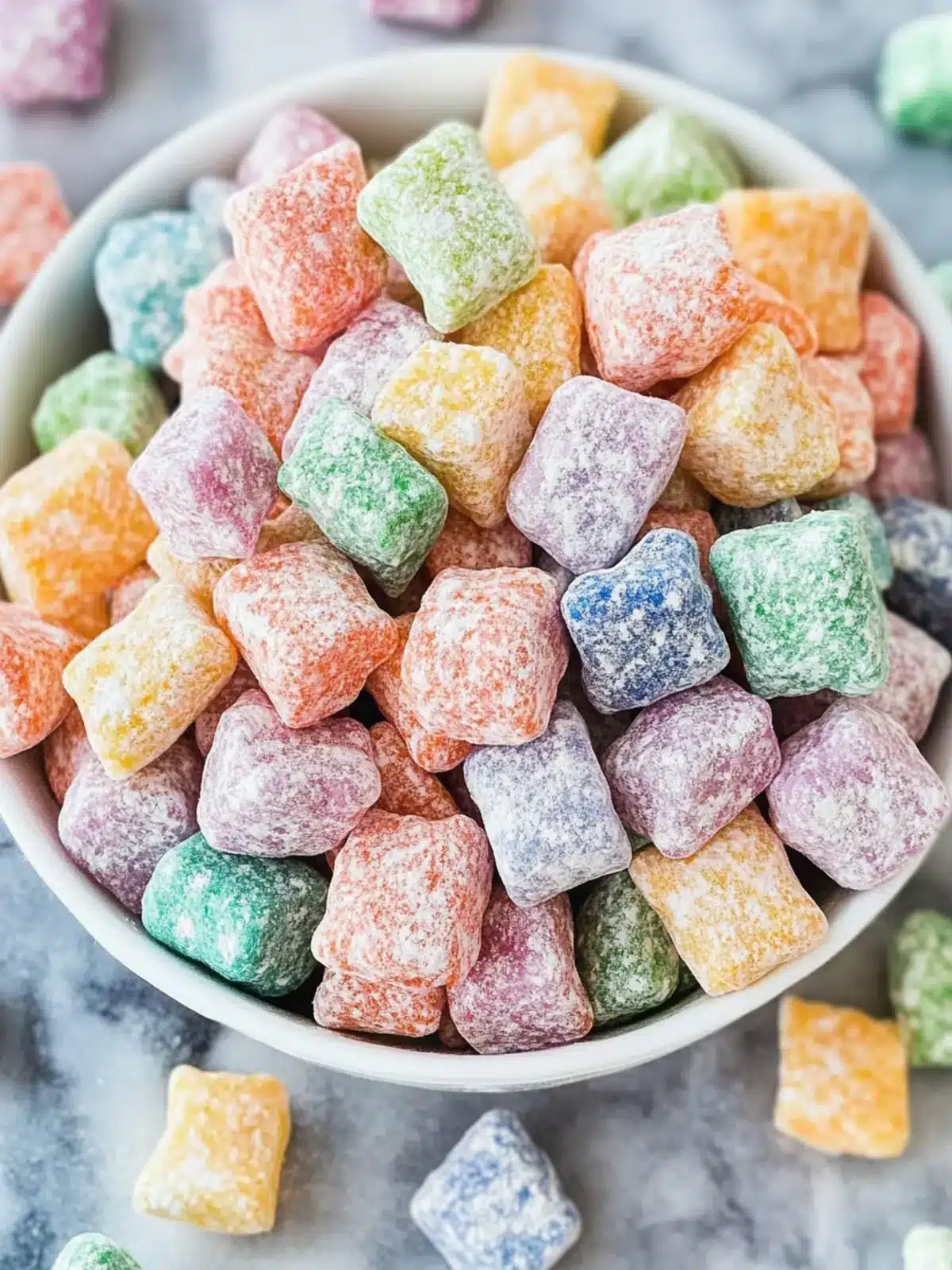 Colorful Rainbow Puppy Chow: A Fun Gluten-Free Treat 4 Rainbow Puppy Chow