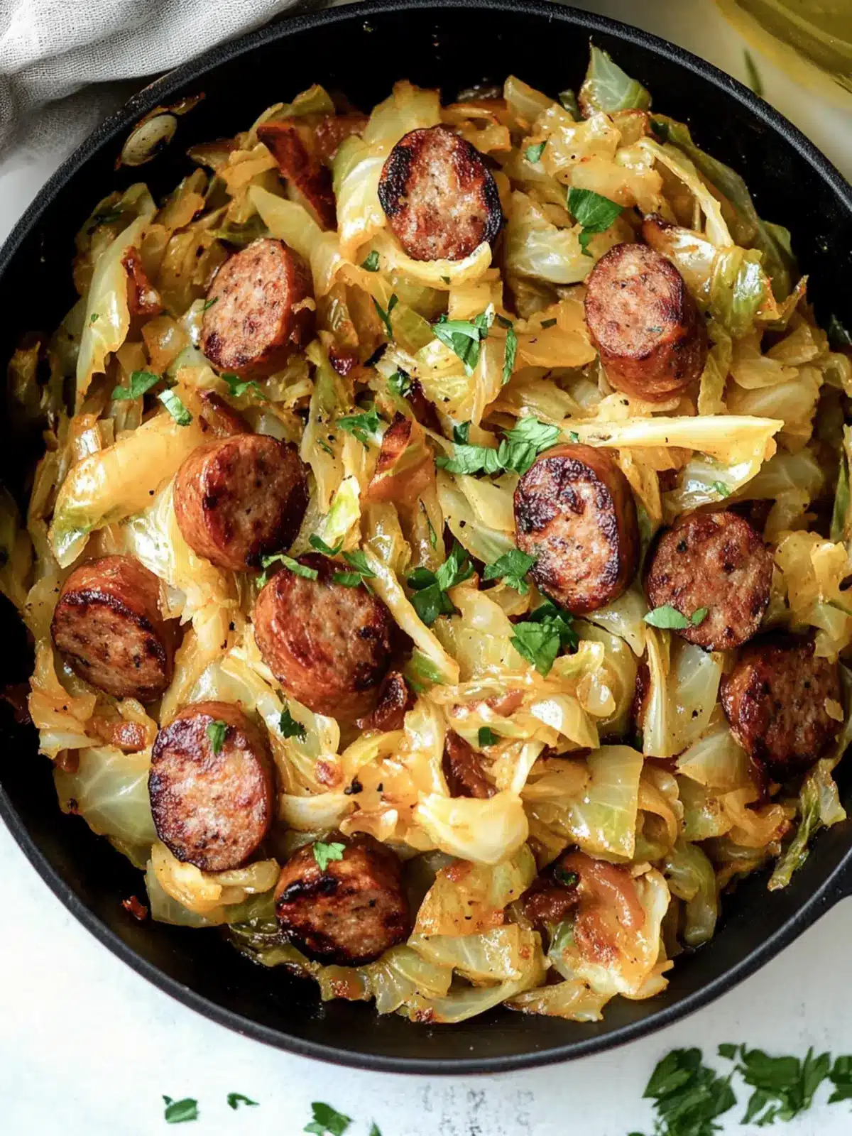 Savory Fried Cabbage and Sausage for Cozy Keto Nights 3 Fried Cabbage and Sausage