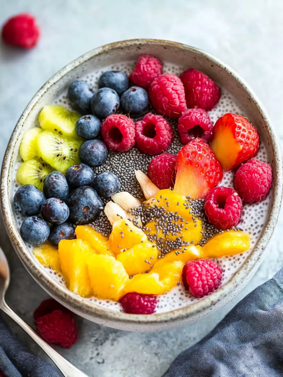 Delight in Summer Fruit Vanilla Bean Chia Pudding Bowl Bliss 3 Summer Fruit Vanilla Bean Chia Pudding Bowl