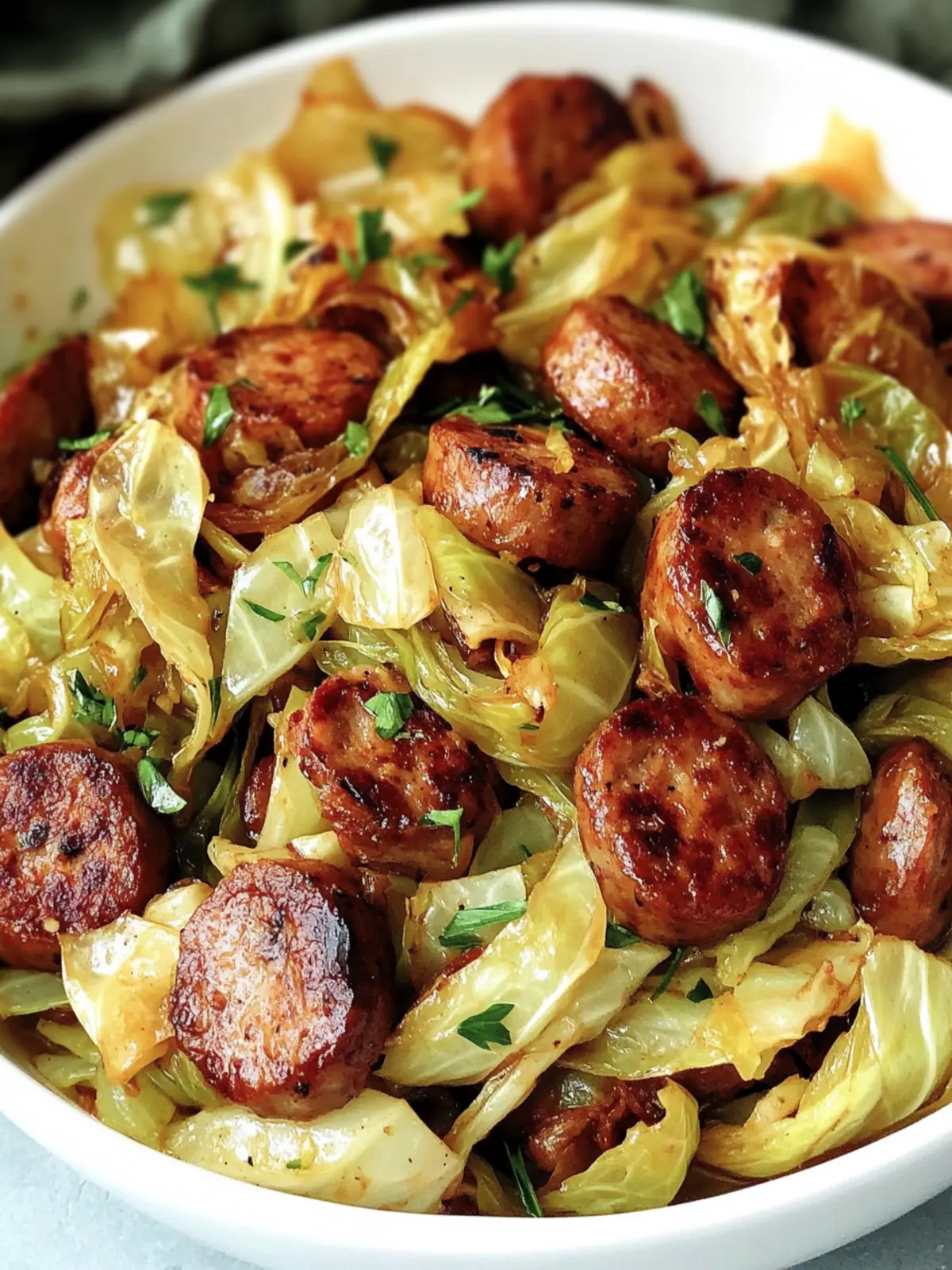 Savory Fried Cabbage and Sausage for Cozy Keto Nights 5 Fried Cabbage and Sausage