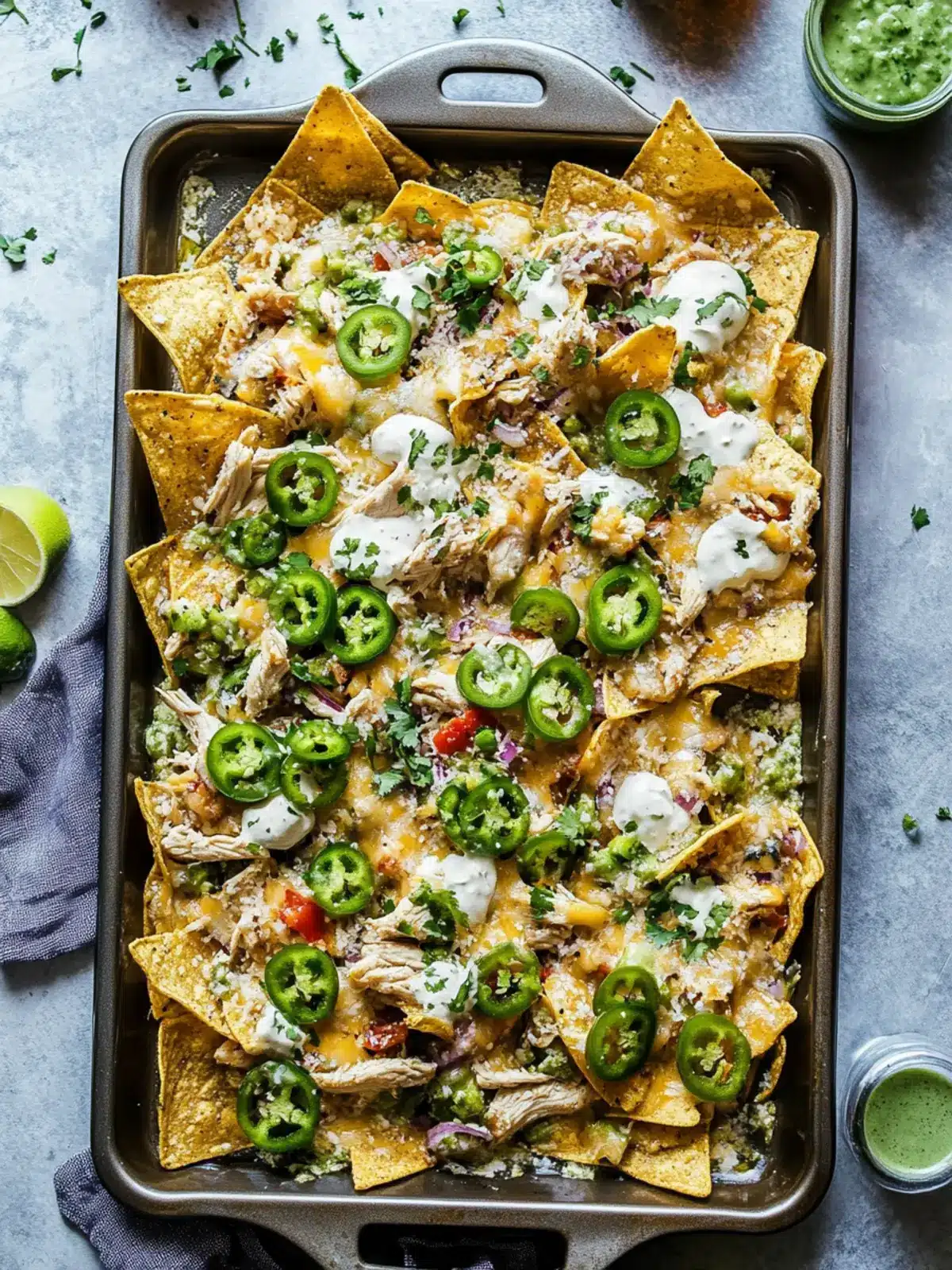 Sheet Pan Verde Chicken Nachos for Quick Flavorful Nights 2 Sheet Pan Verde Chicken Nachos