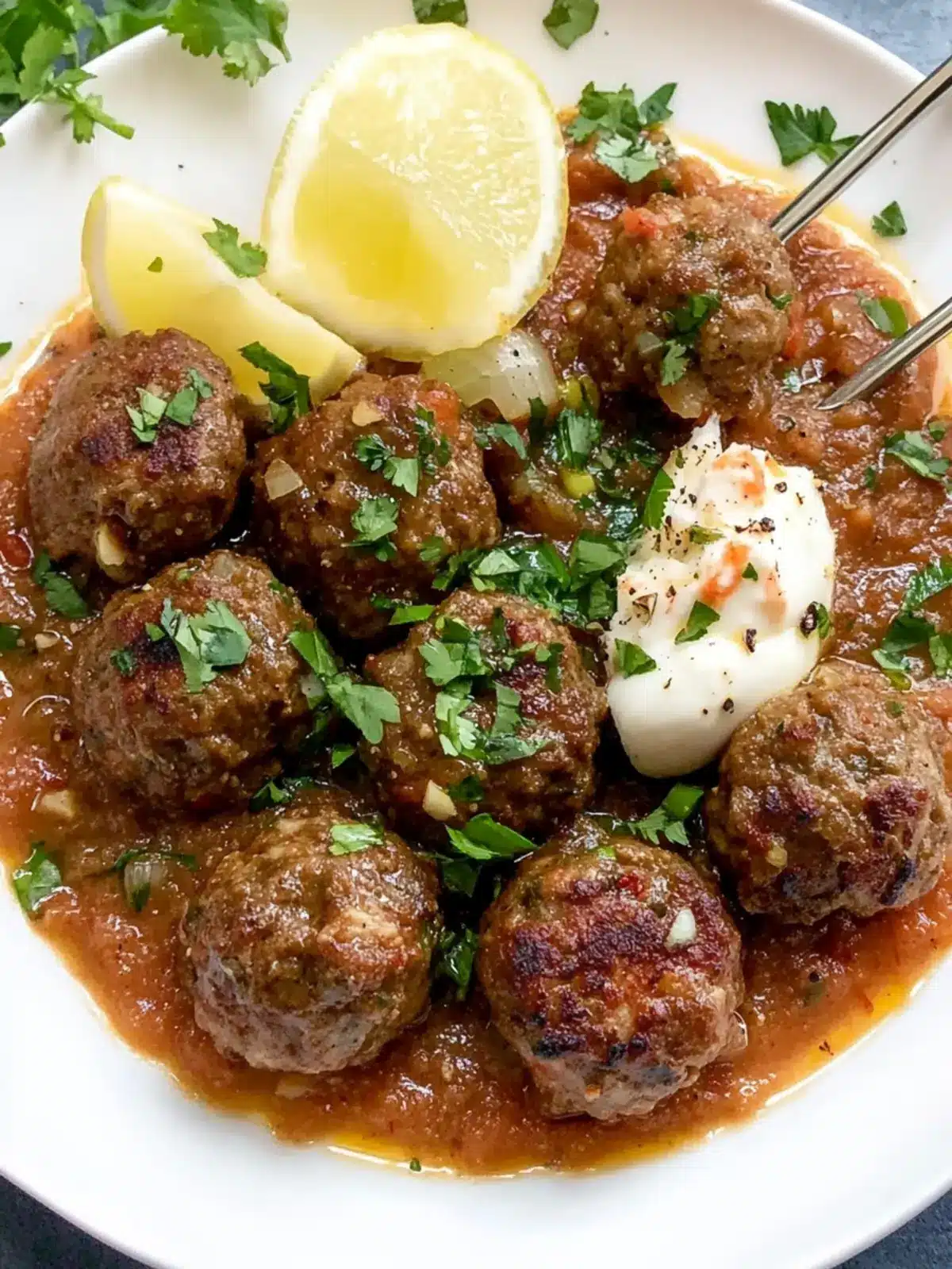 Lamb Koftas with Spicy Masala and Boiled Eggs Delight 2 Lamb Koftas
