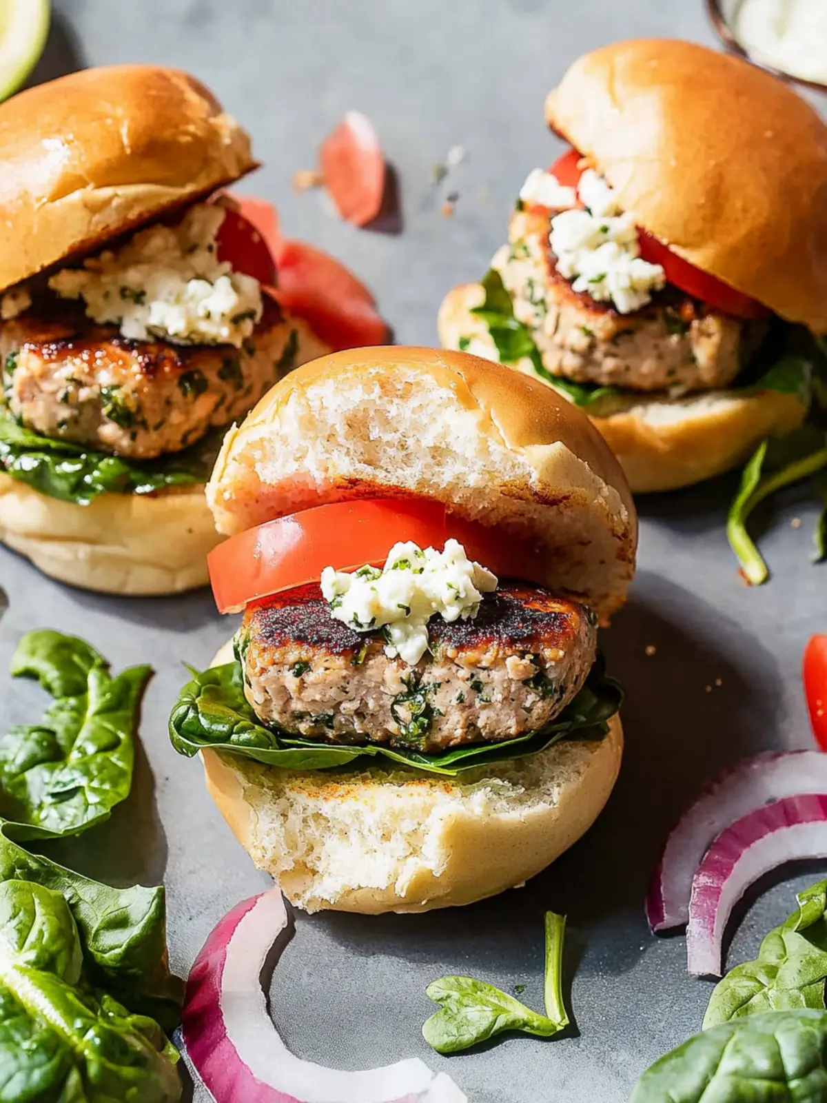 Spinach Feta Turkey Burgers: Healthy Twist on a Classic Delight 4 Spinach Feta Turkey Burgers