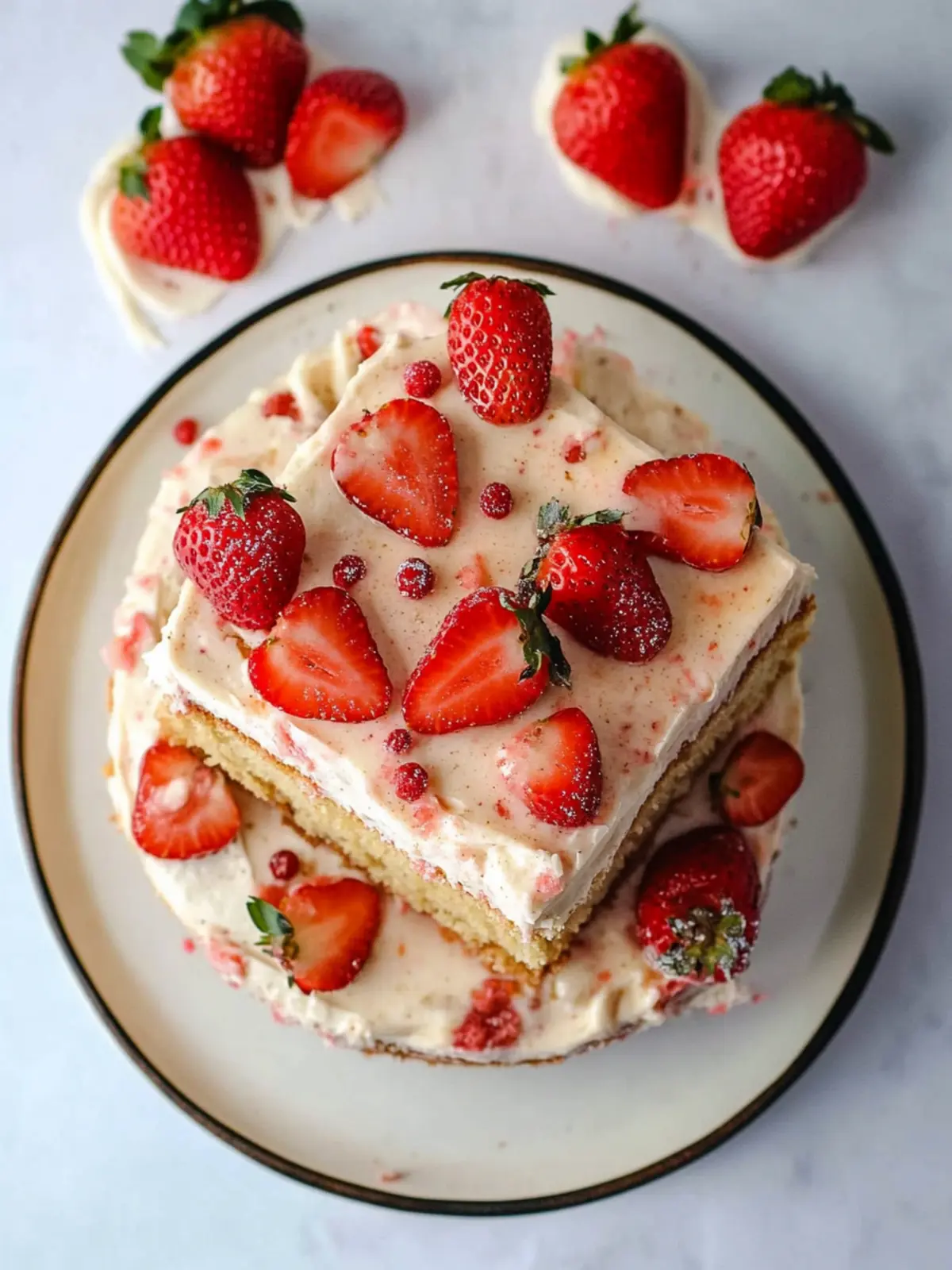 Moist Strawberry Banana Cake with Vegan Twist You’ll Love 3 Strawberry Banana Cake