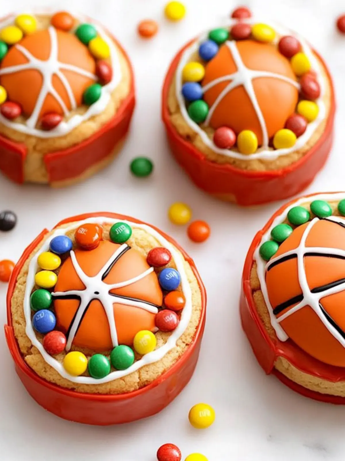 Basketball Piñata Cookies Filled with Skittles Surprise 4 Basketball Piñata Cookies filled with Skittles