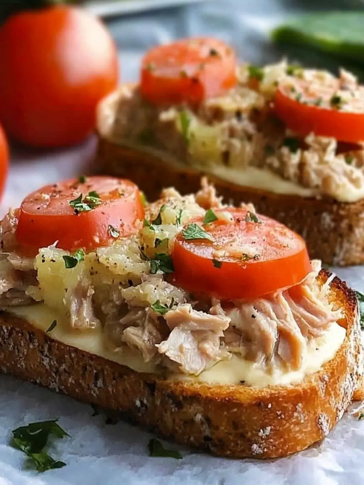 Open Faced Tuna Melts: Broiled or Baked for Quick Comfort 5 Open Faced Tuna Melts {Broiled or Baked)