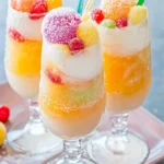 Rainbow Sherbet Sparkling Cider Floats for a Festive Cheers 4 Rainbow Sherbet Sparkling Cider Floats