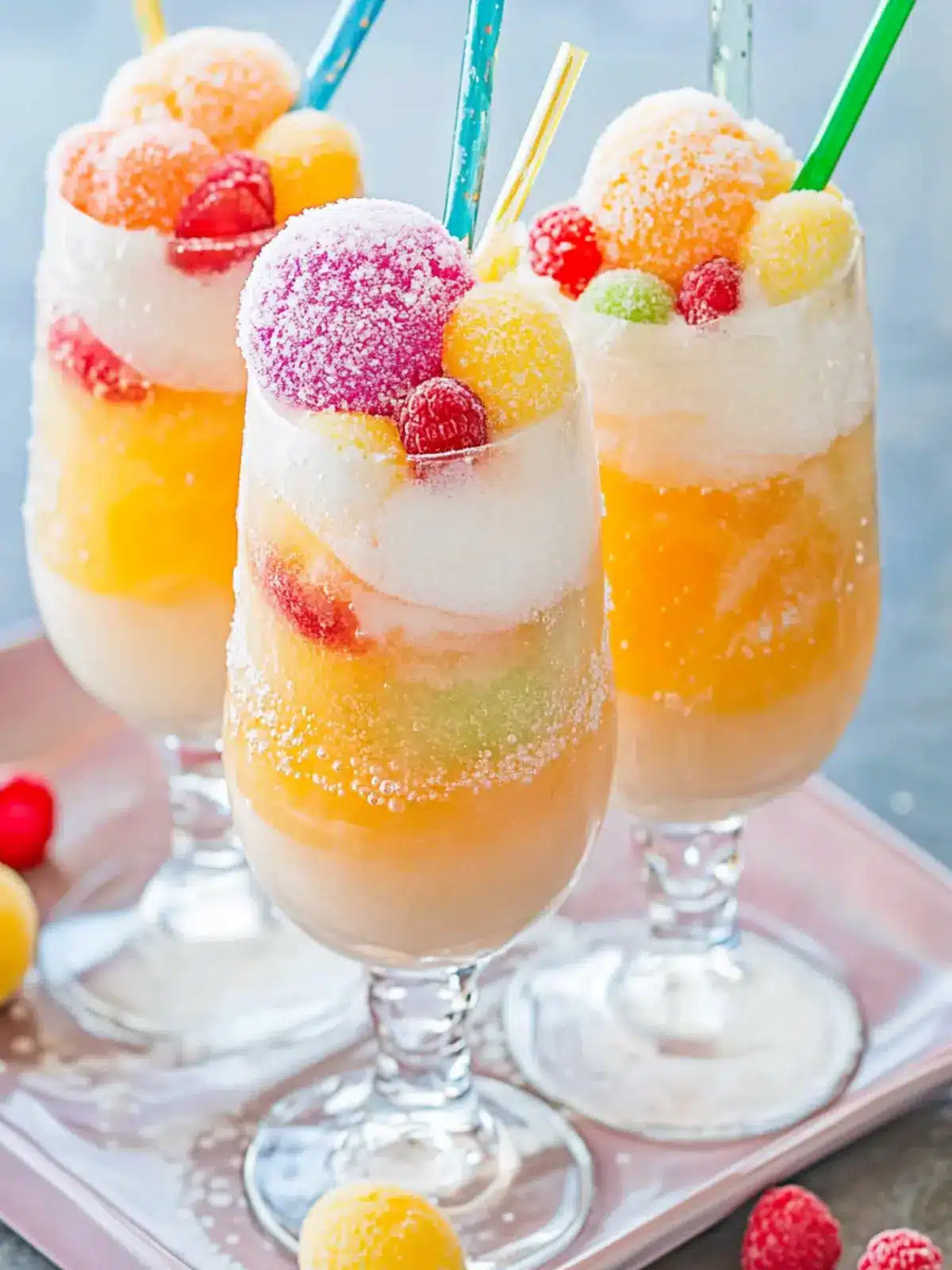 Rainbow Sherbet Sparkling Cider Floats for a Festive Cheers 5 Rainbow Sherbet Sparkling Cider Floats