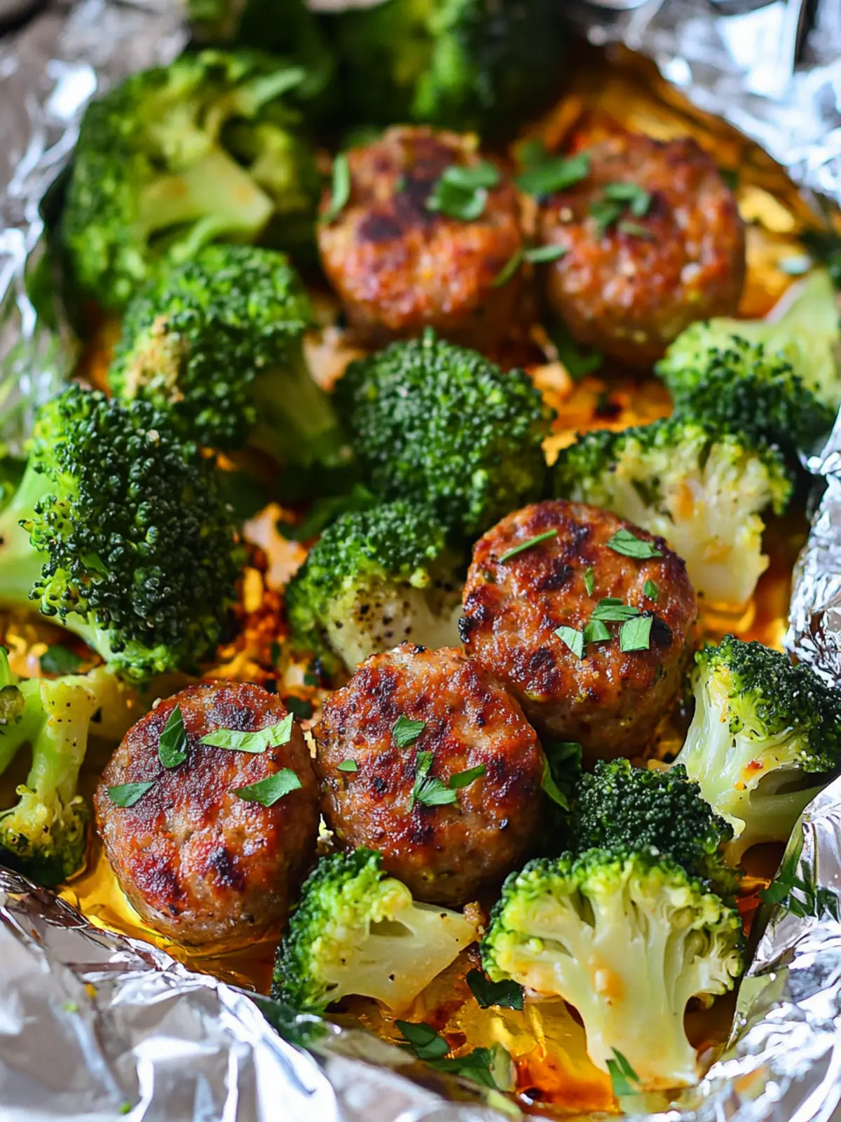 Sausage Broccoli Foil Packets: Quick Keto Dinner Delight 5 Sausage Broccoli Foil Packets