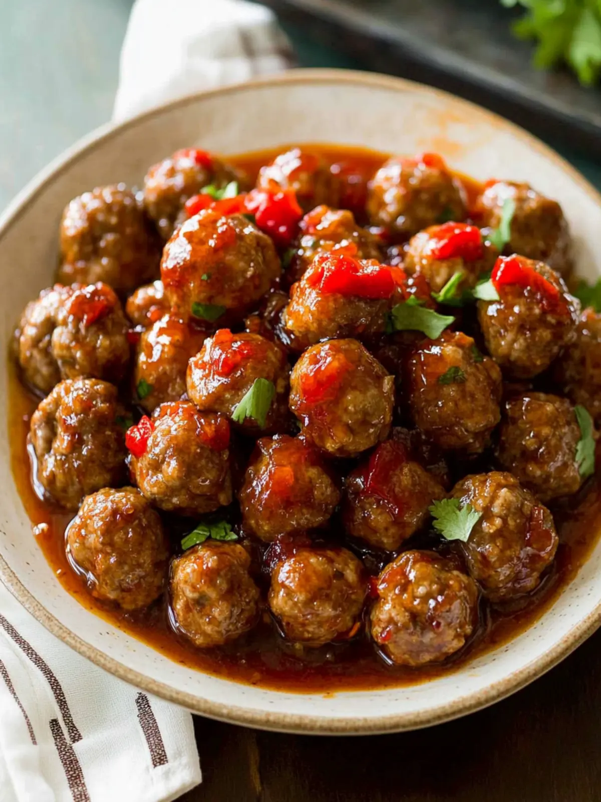Delicious Slow Cooker Red Pepper Jelly Cocktail Meatballs 2 Slow Cooker Red Pepper Jelly Cocktail Meatballs