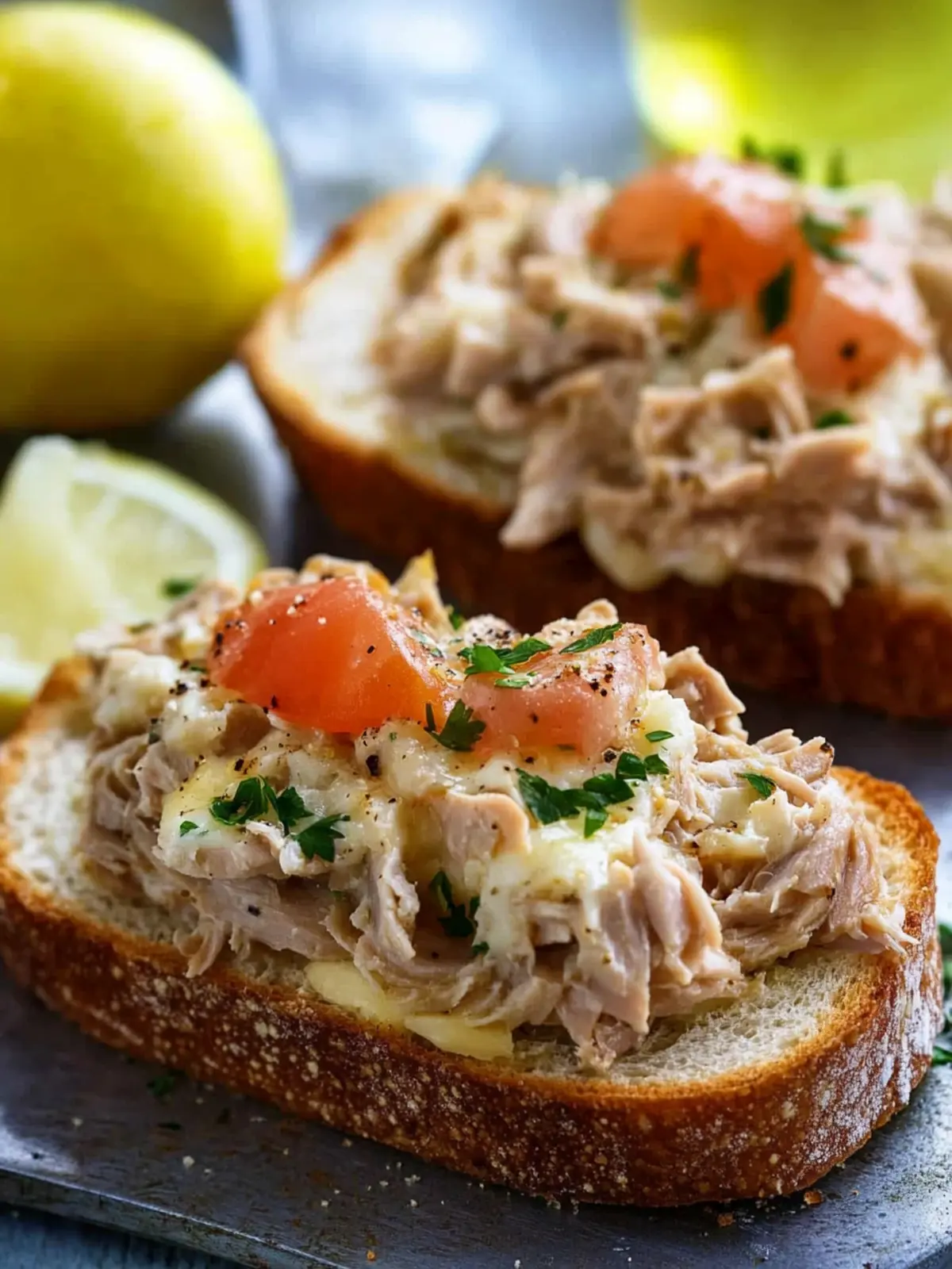 Open Faced Tuna Melts: Broiled or Baked for Quick Comfort 3 Open Faced Tuna Melts {Broiled or Baked)