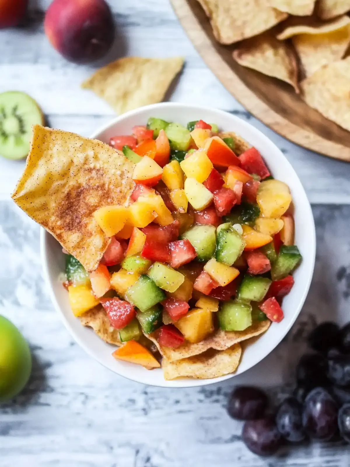 Delicious Fruit Salsa With Cinnamon Chips for Summer Fun 5 Fruit Salsa With Cinnamon Chips