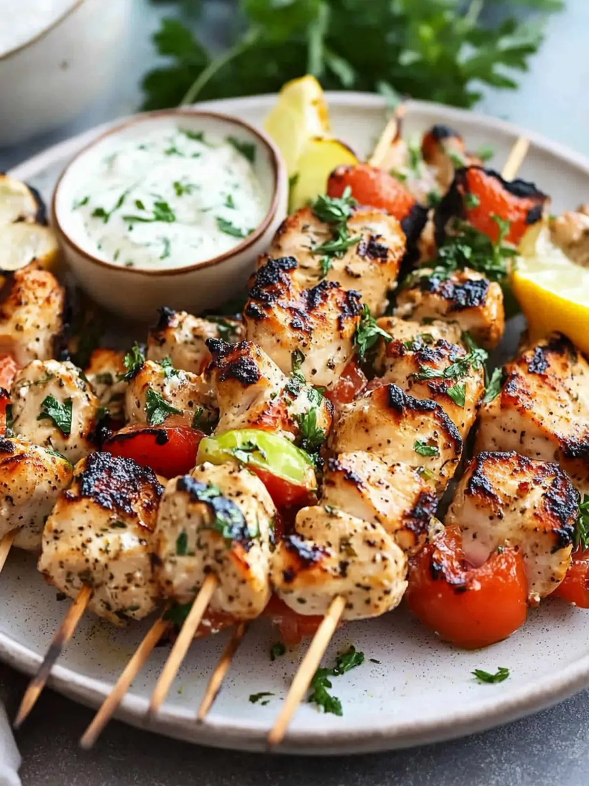 Savor Irresistible Greek Chicken Kabobs with Tzatziki Bliss 4 Greek Chicken Kabobs