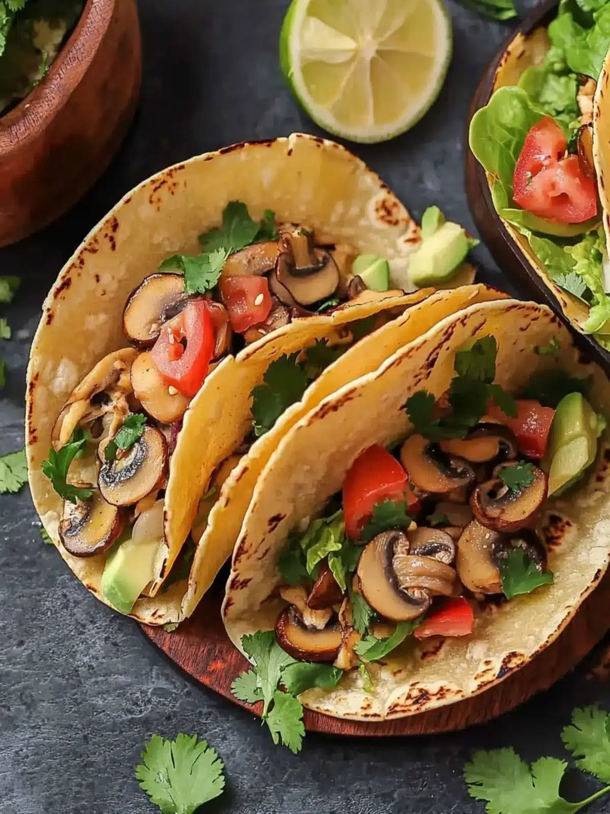 Savory Mushroom Tacos: Quick Vegan Delight in 15 Minutes 4 Mushroom Tacos