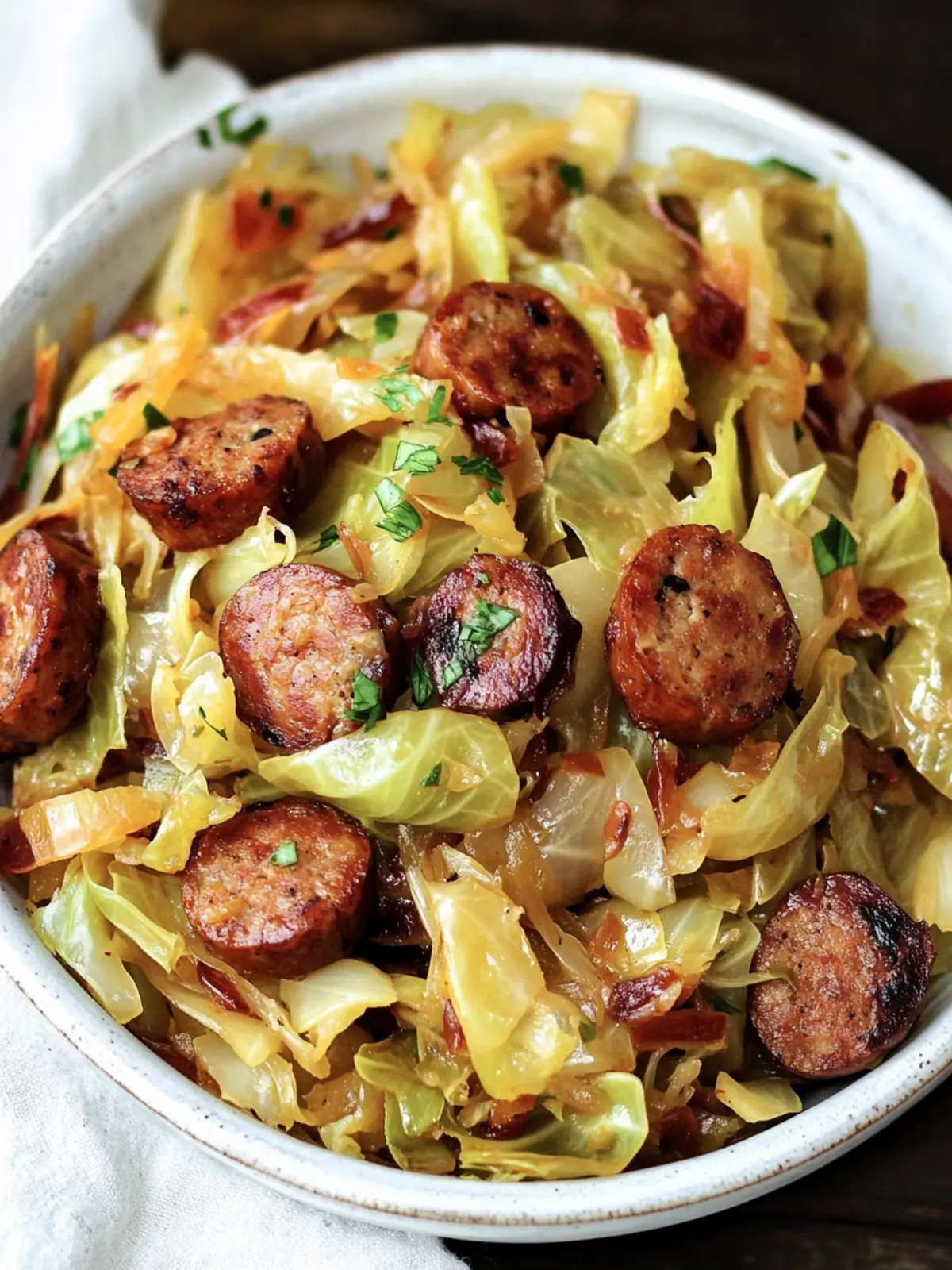 Savory Fried Cabbage and Sausage for Cozy Keto Nights 4 Fried Cabbage and Sausage