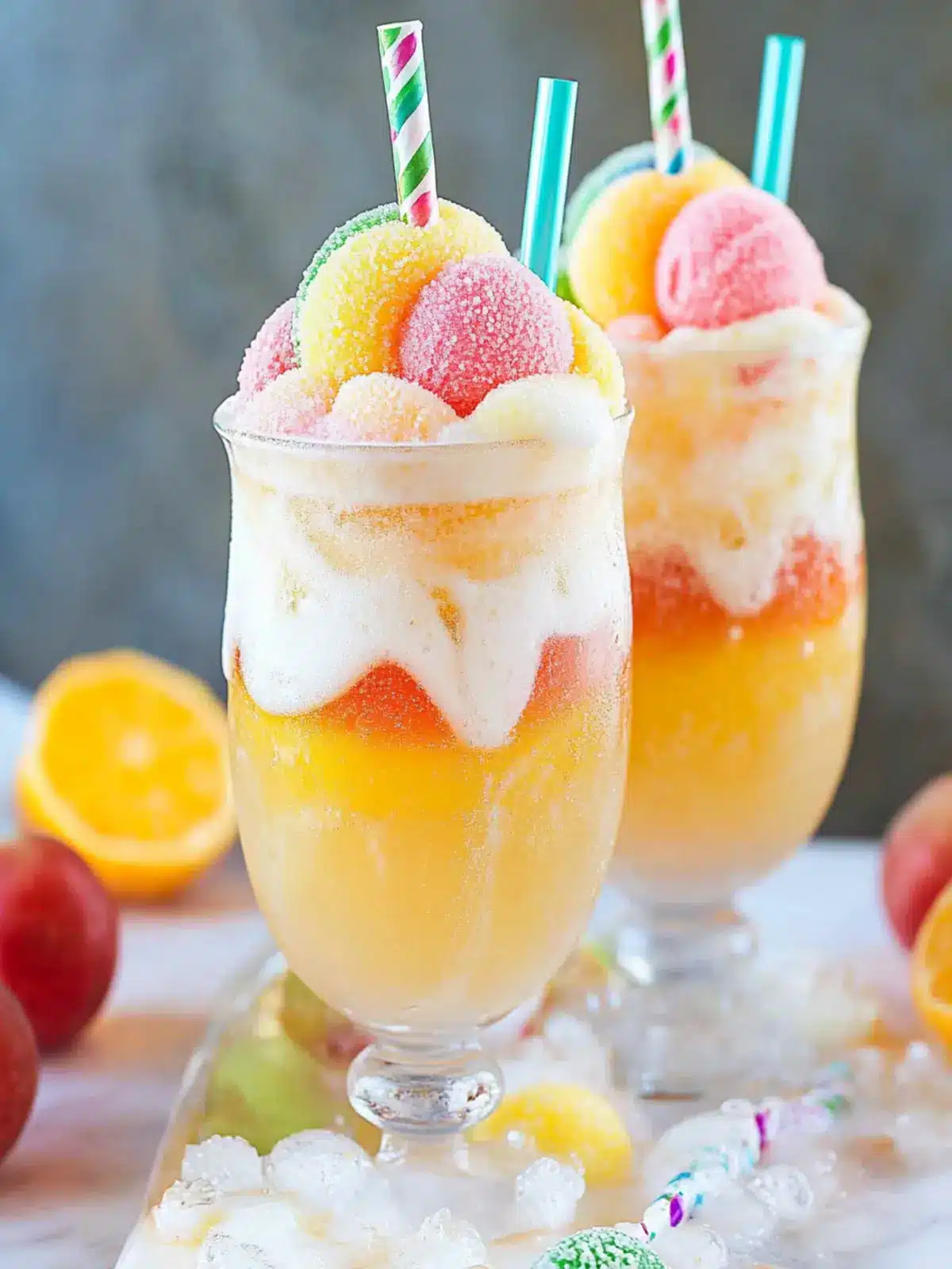 Rainbow Sherbet Sparkling Cider Floats for a Festive Cheers 3 Rainbow Sherbet Sparkling Cider Floats