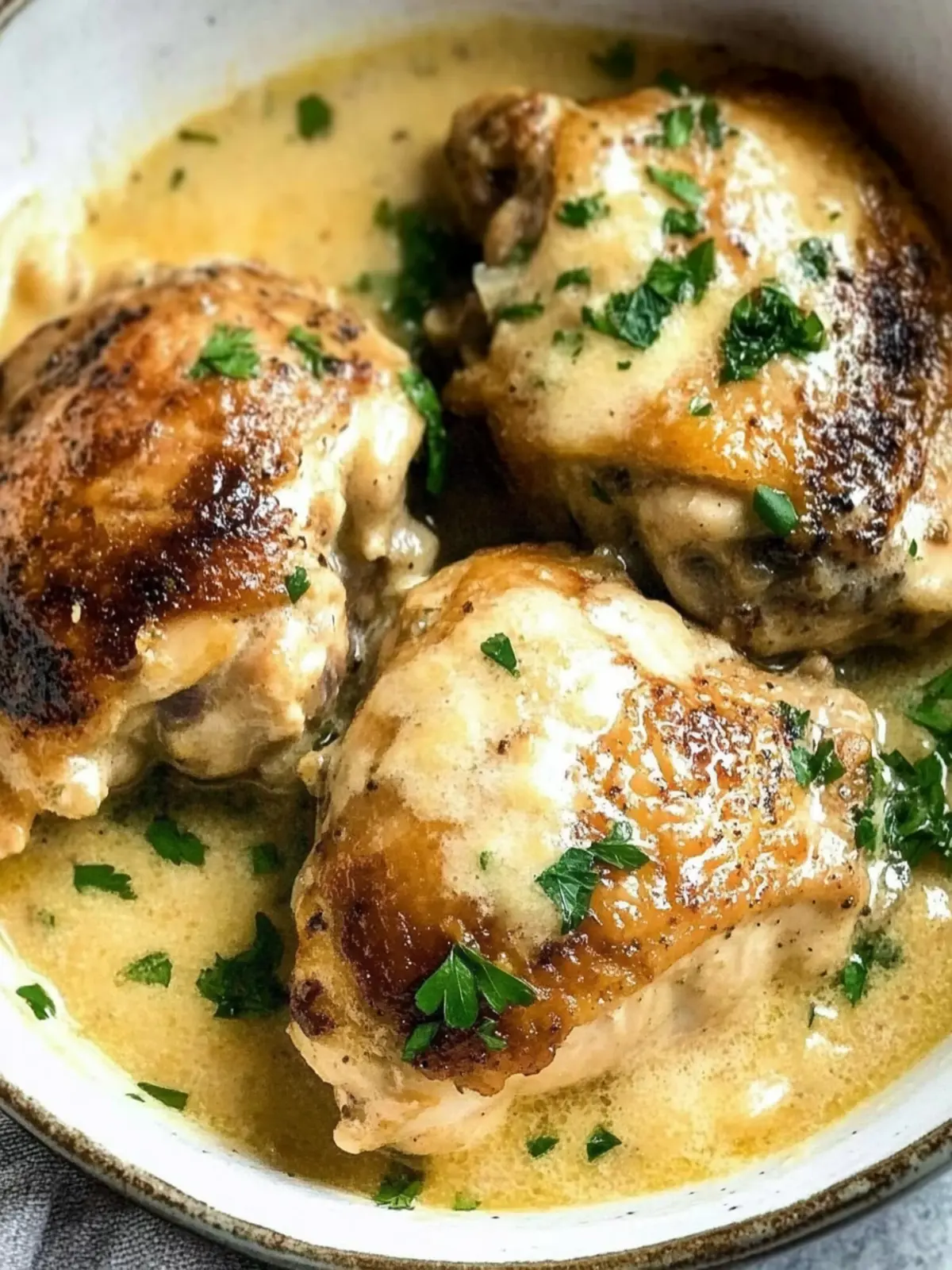 Creamy Garlic Parmesan Easy Crockpot Chicken Thighs Bliss 2 Easy Crockpot Chicken Thighs in Creamy Garlic Parmesan Sauce