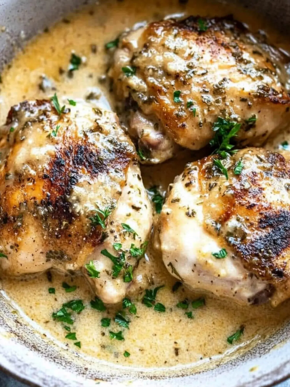 Creamy Garlic Parmesan Easy Crockpot Chicken Thighs Bliss 4 Easy Crockpot Chicken Thighs in Creamy Garlic Parmesan Sauce