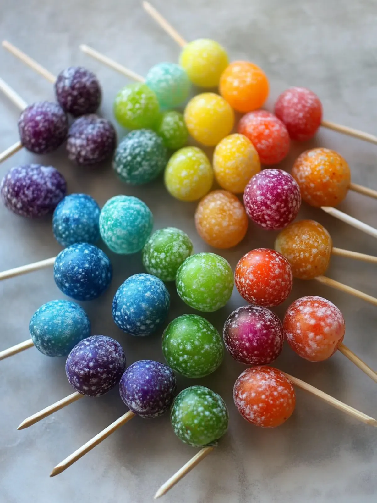 Rainbow Grapes: Colorful Candied Treats for Fun Gatherings 3 Rainbow Grapes
