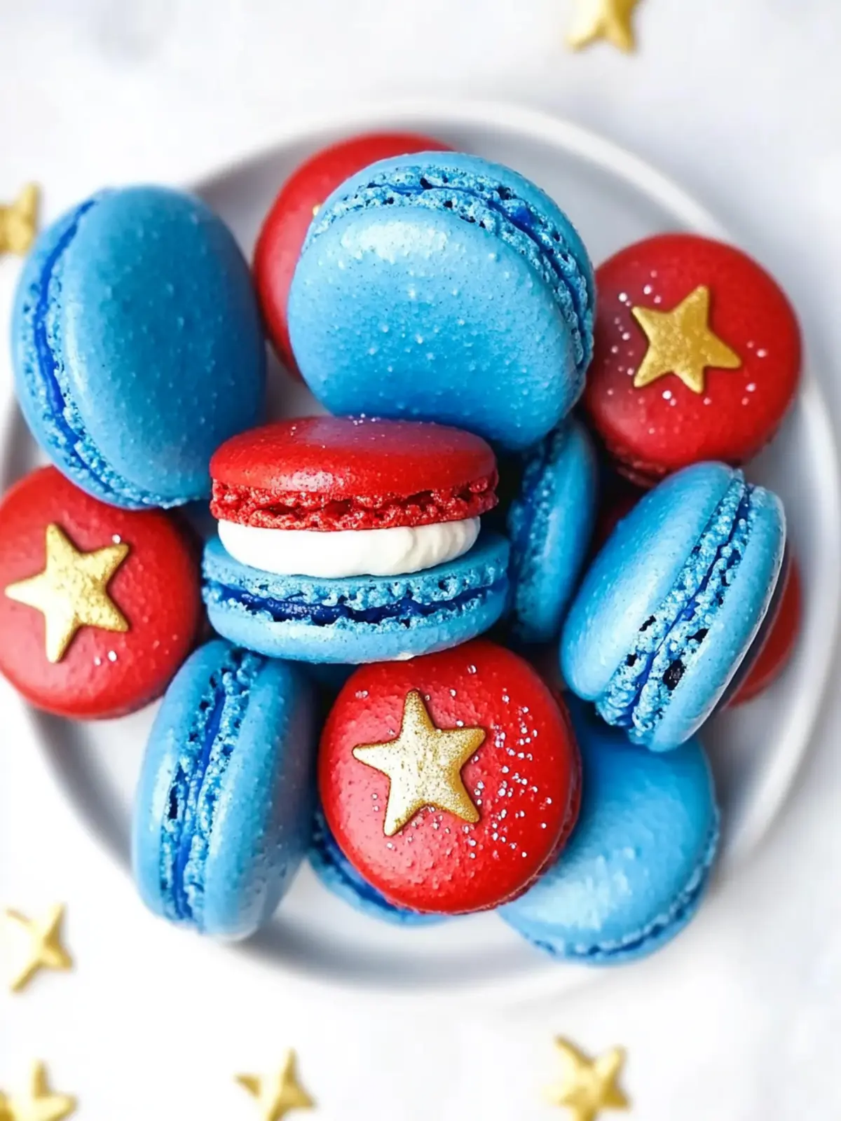 Patriotic Red White and Blue Macarons for July 4th Fun 5 Red White and Blue Macarons (July 4th Cookies!)
