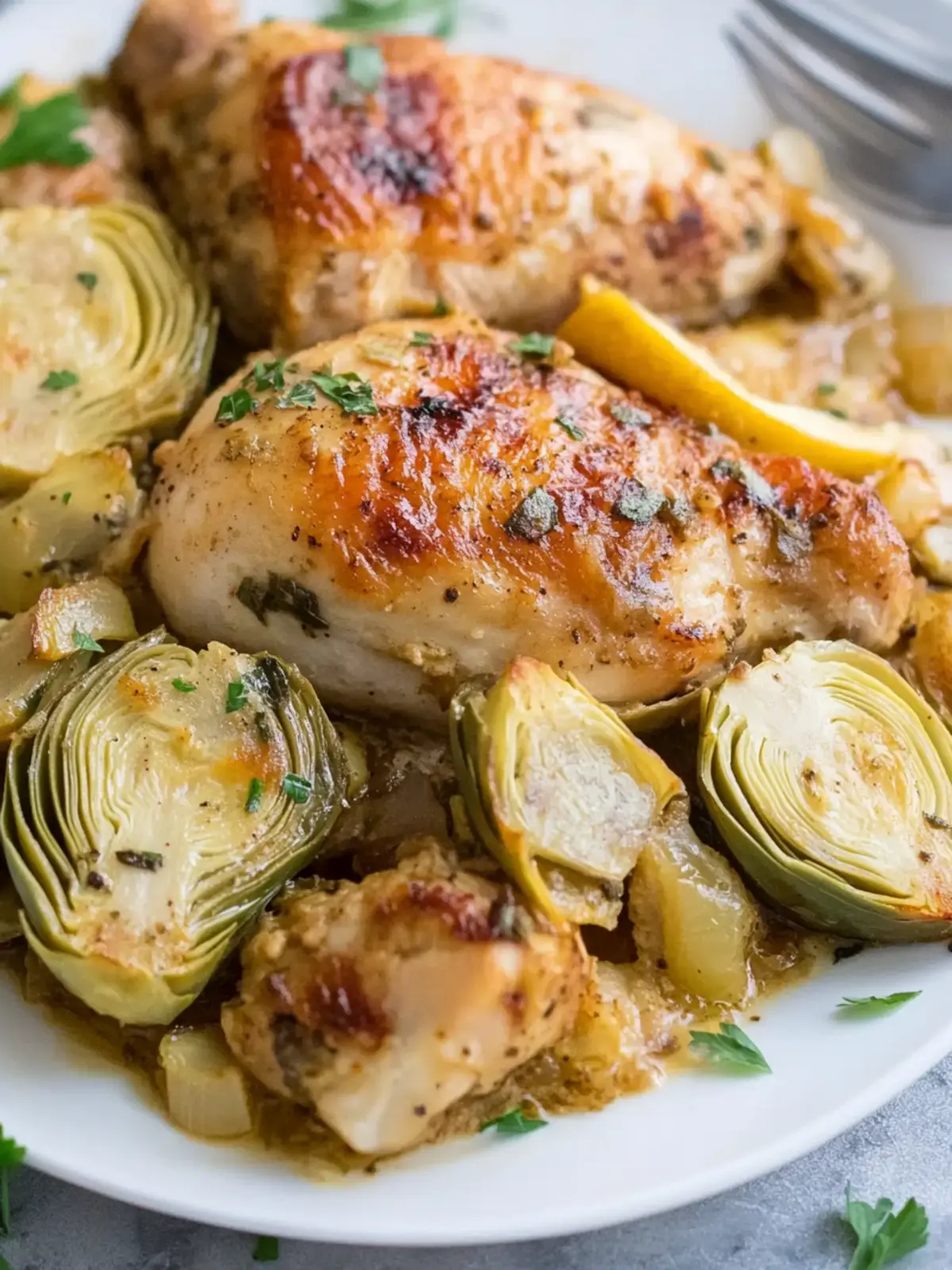 Baked Chicken with Artichokes: A Flavorful Twist on Comfort Food 2 Baked Chicken with Artichokes