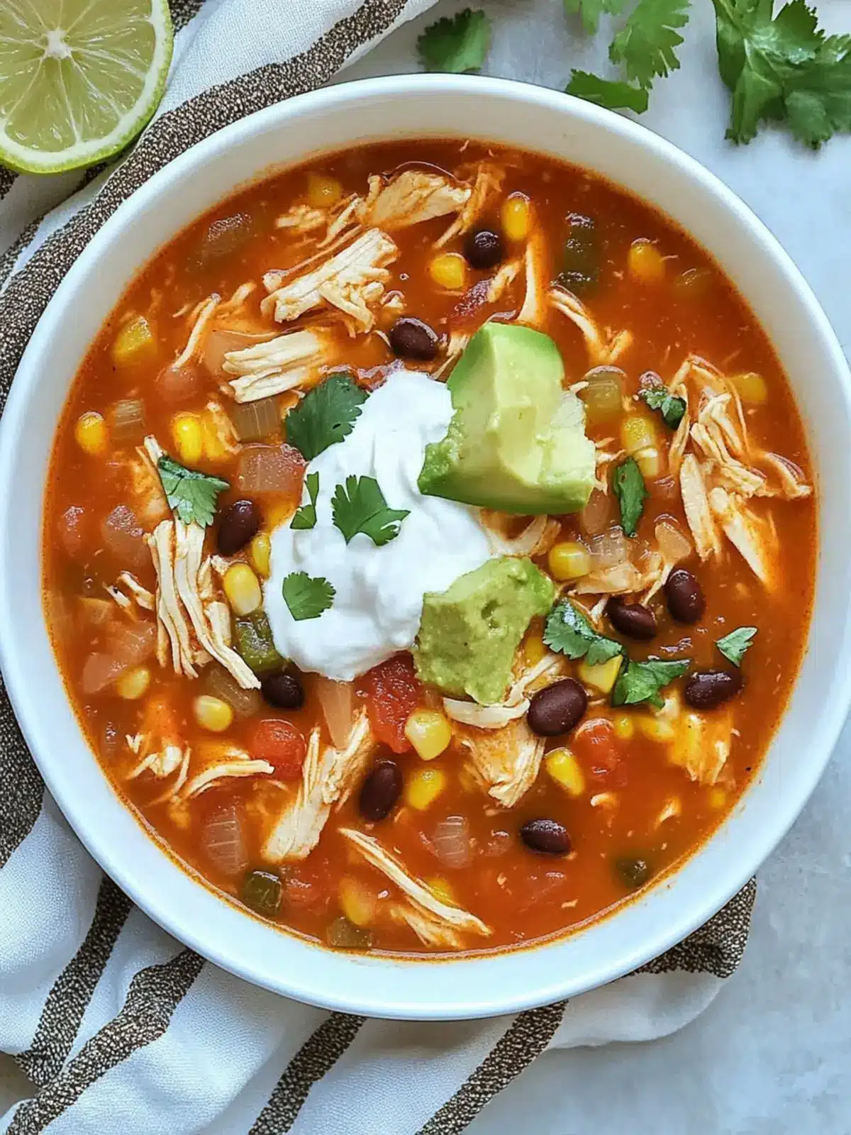The Best Chicken Taco Soup: Comfort in Every Spoonful 2 The Best Chicken Taco Soup