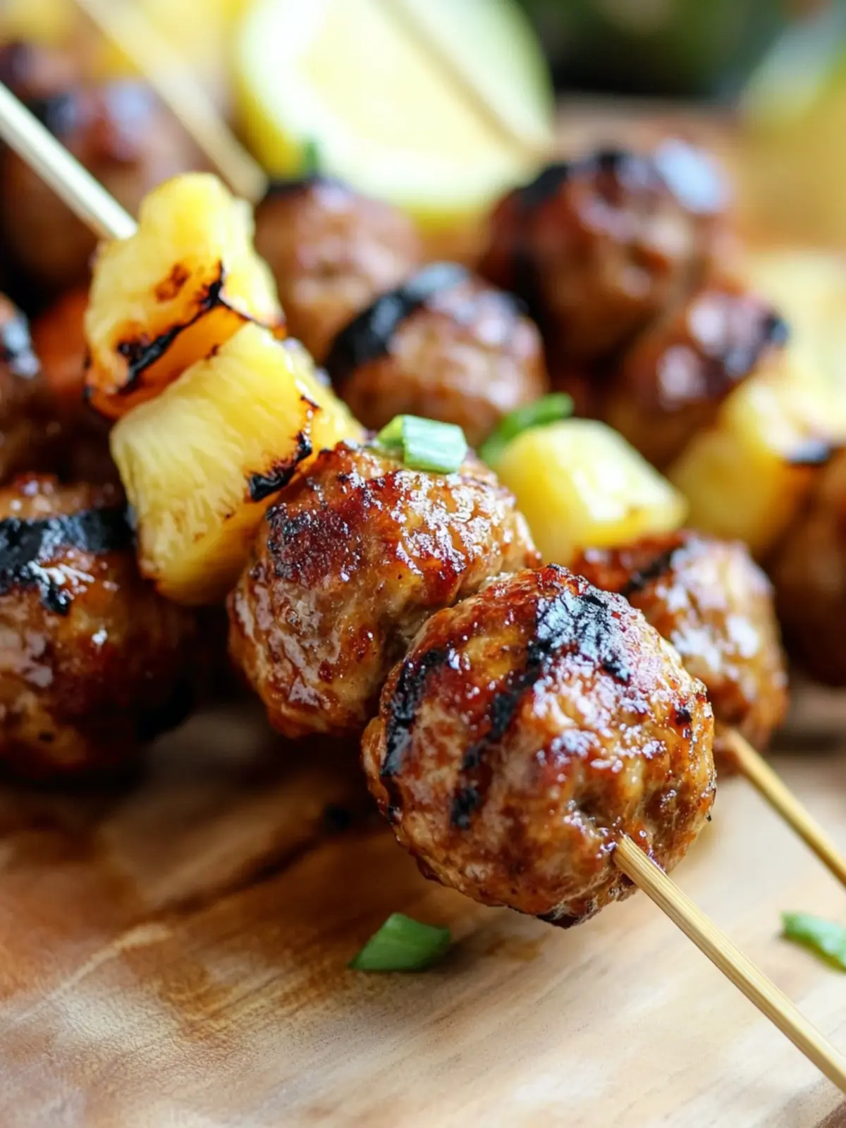 Easy Grilled Pineapple Meatball Skewers for Summer BBQ Bliss 2 Easy Grilled Pineapple Meatball Skewers