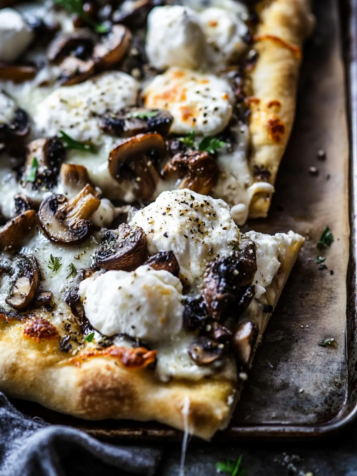 Delicious Sheet Pan Mushroom & Burrata Pizza in 30 Minutes 2 Sheet Pan Mushroom & Burrata Pizza