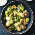 Crispy Smashed Brussels Sprouts with Savory Garlic Dip 8 Smashed Brussels Sprouts