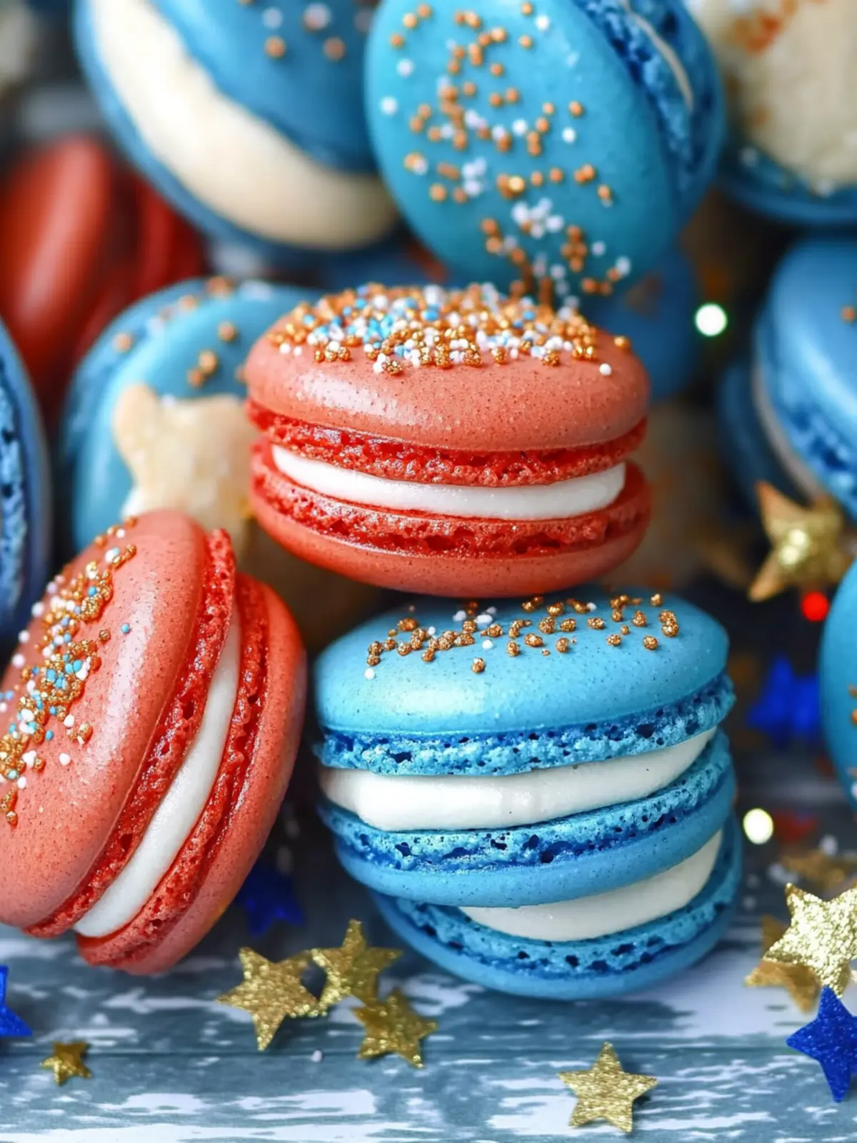 Patriotic Red White and Blue Macarons for July 4th Fun 3 Red White and Blue Macarons (July 4th Cookies!)