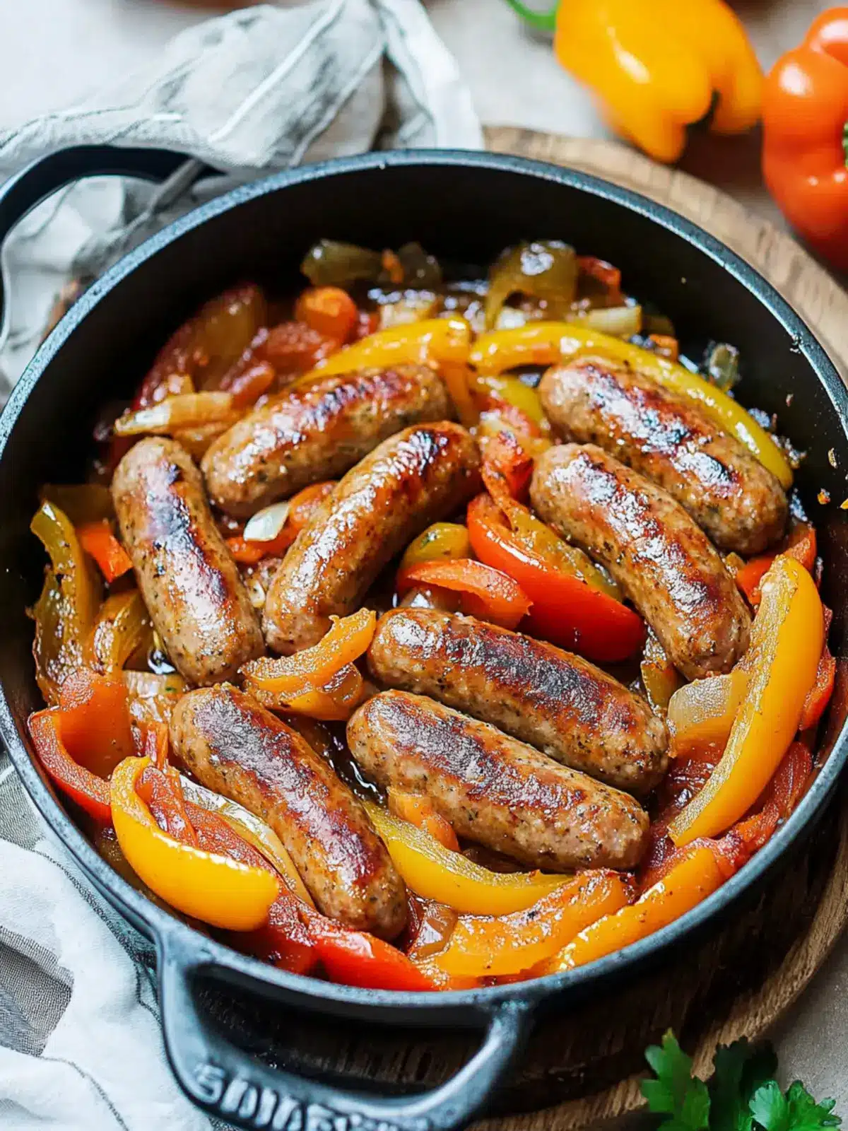 One Pot Sausage and Peppers: Your 30-Minute Italian Delight 4 One Pot Sausage and Peppers