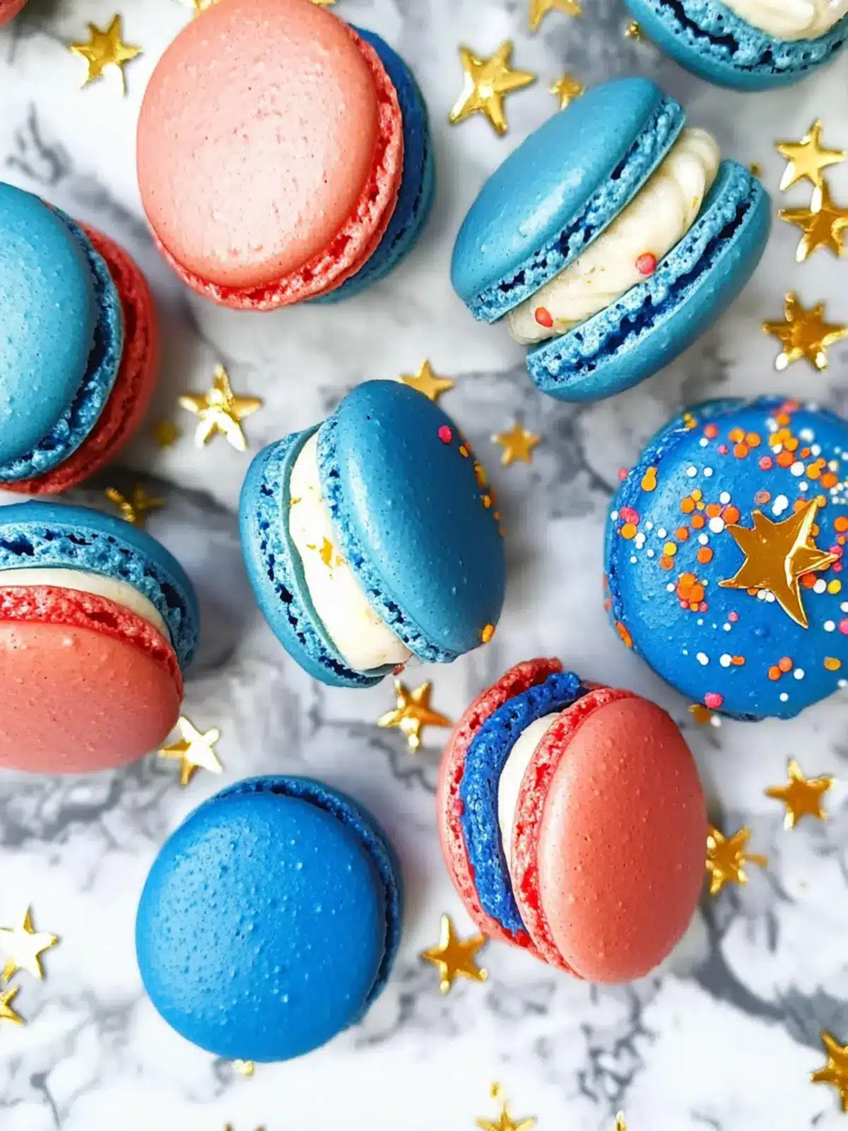 Patriotic Red White and Blue Macarons for July 4th Fun 4 Red White and Blue Macarons (July 4th Cookies!)