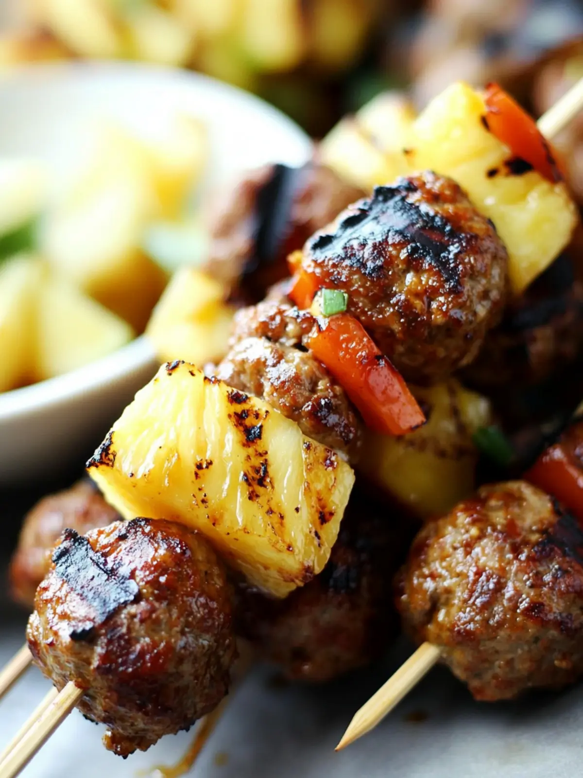 Easy Grilled Pineapple Meatball Skewers for Summer BBQ Bliss 3 Easy Grilled Pineapple Meatball Skewers
